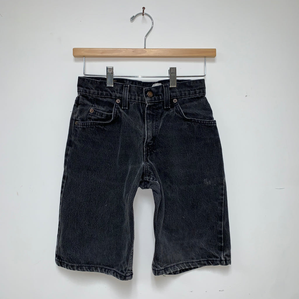 Vintage Levi's Black 90's Youth Jean Shorts: 25"