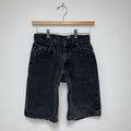Vintage Levi's Black 90's Youth Jean Shorts: 25"