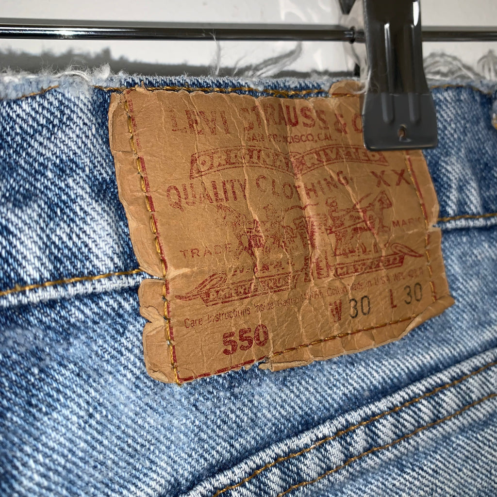 Vintage Levi's 550 Cut Off Denim Jean Shorts: 30"