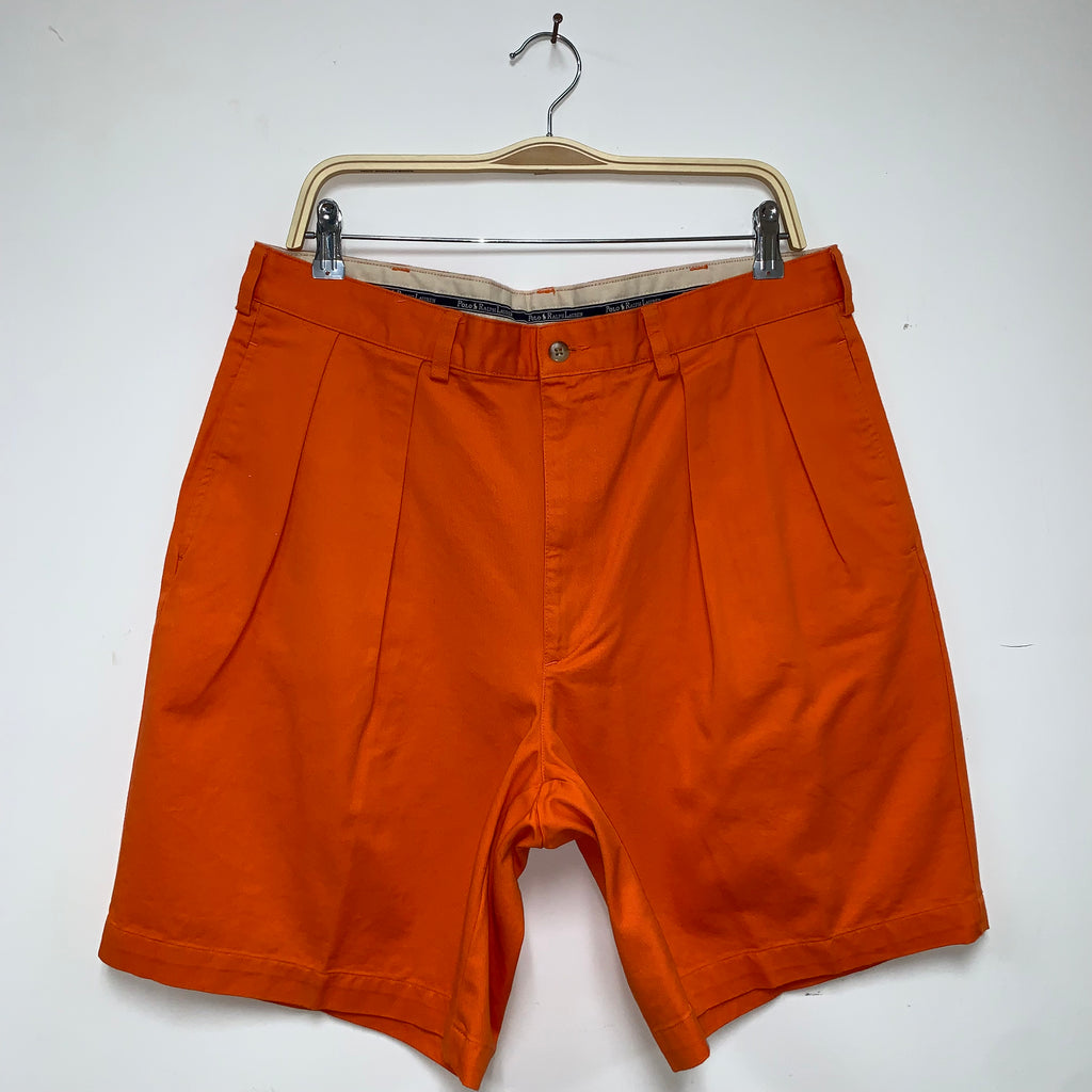 Vintage Polo Ralph Lauren Orange Chino Shorts: 36"