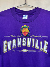 Load image into Gallery viewer, Vintage University of Evansville Purple Aces Indiana Velva Sheen T-Shirt: Large
