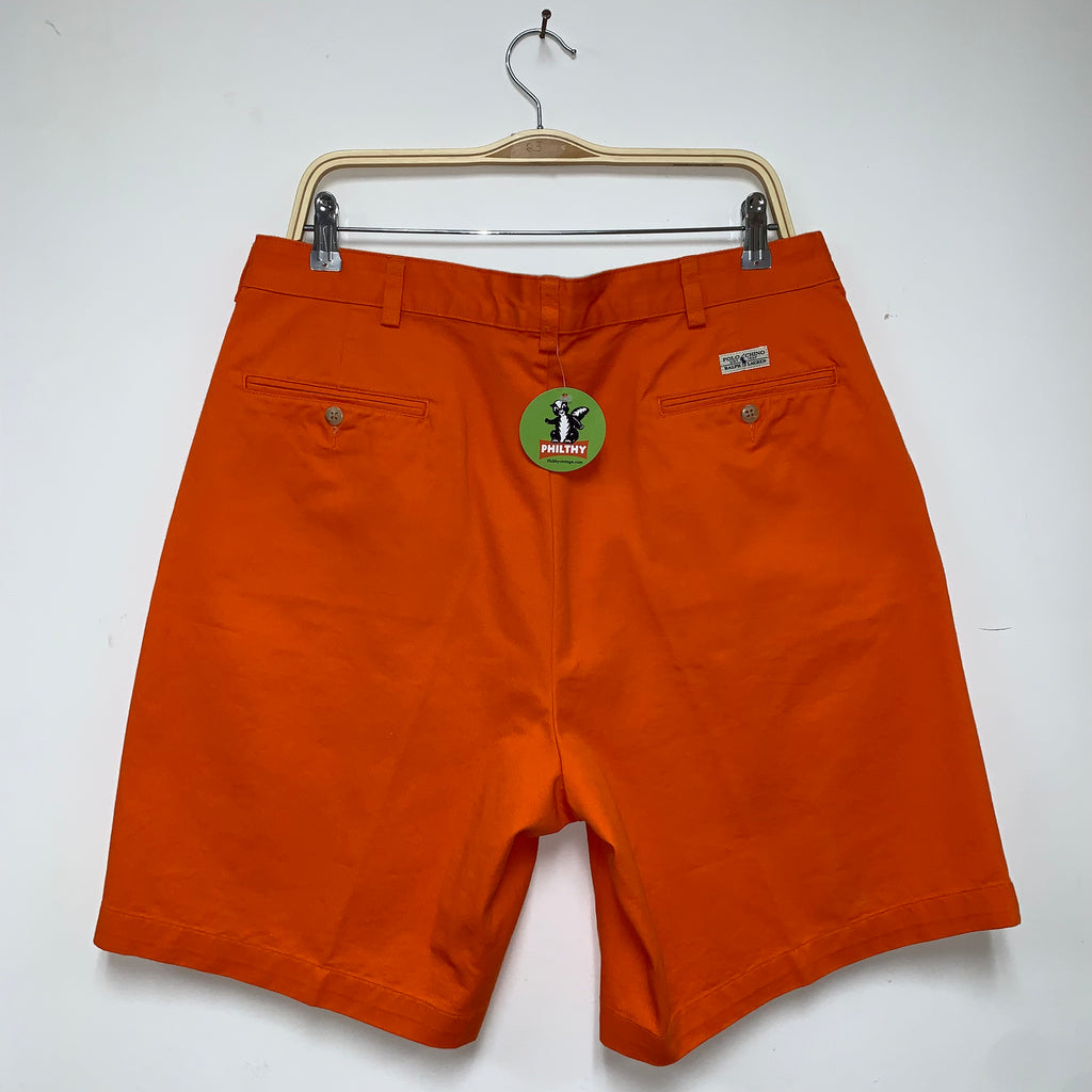 Vintage Polo Ralph Lauren Orange Chino Shorts: 36"