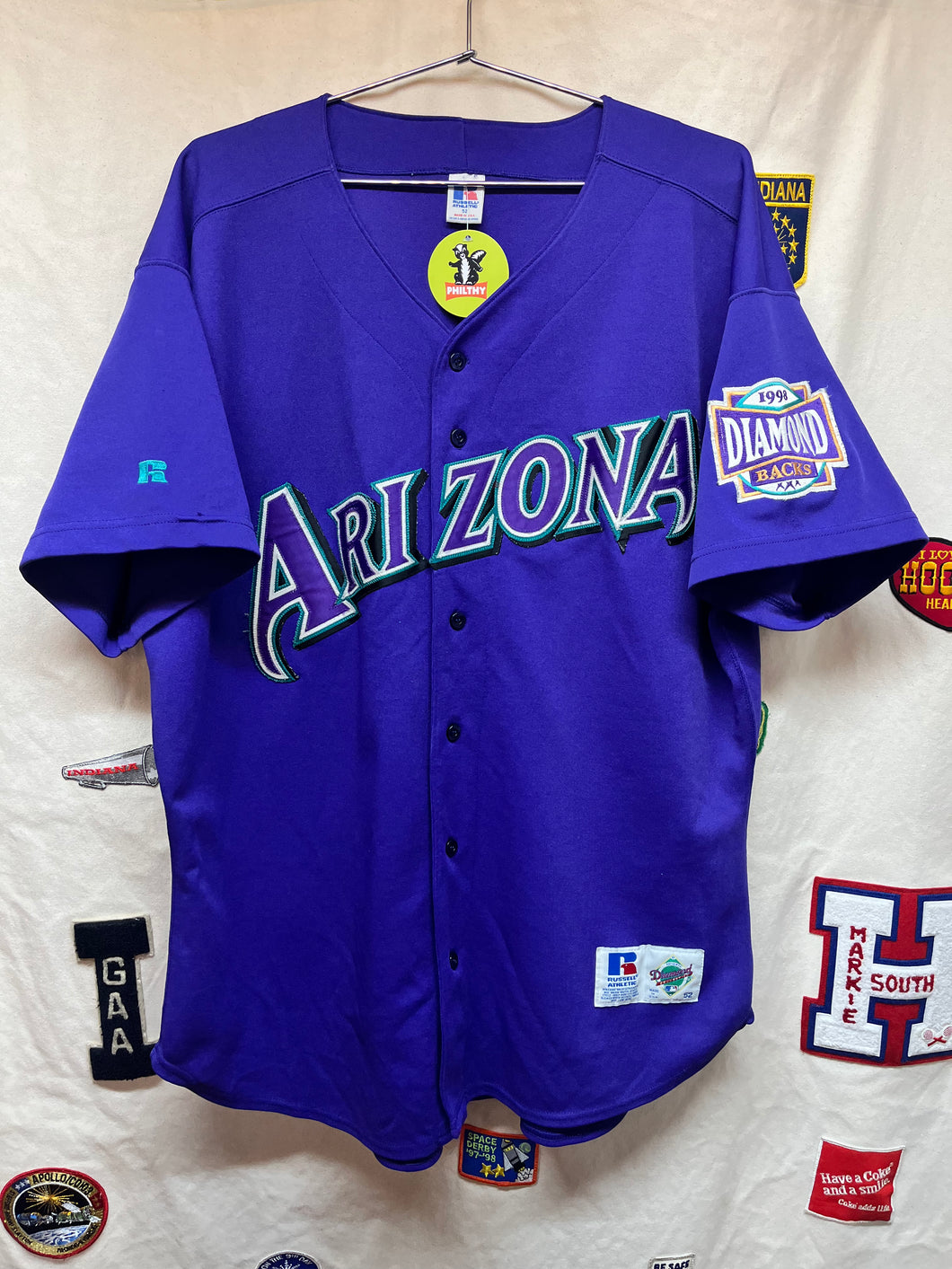 Vintage Arizona Diamondbacks 1998 Russell Diamond Collection Purple Baseball Jersey: XXL (52)