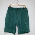 Vintage Abercrombie and Fitch Y2K Dark Green Cotton Shorts: 34"