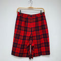 Vintage Pendleton Shorts Authentic Red Leslie Tartan Wool: 29"