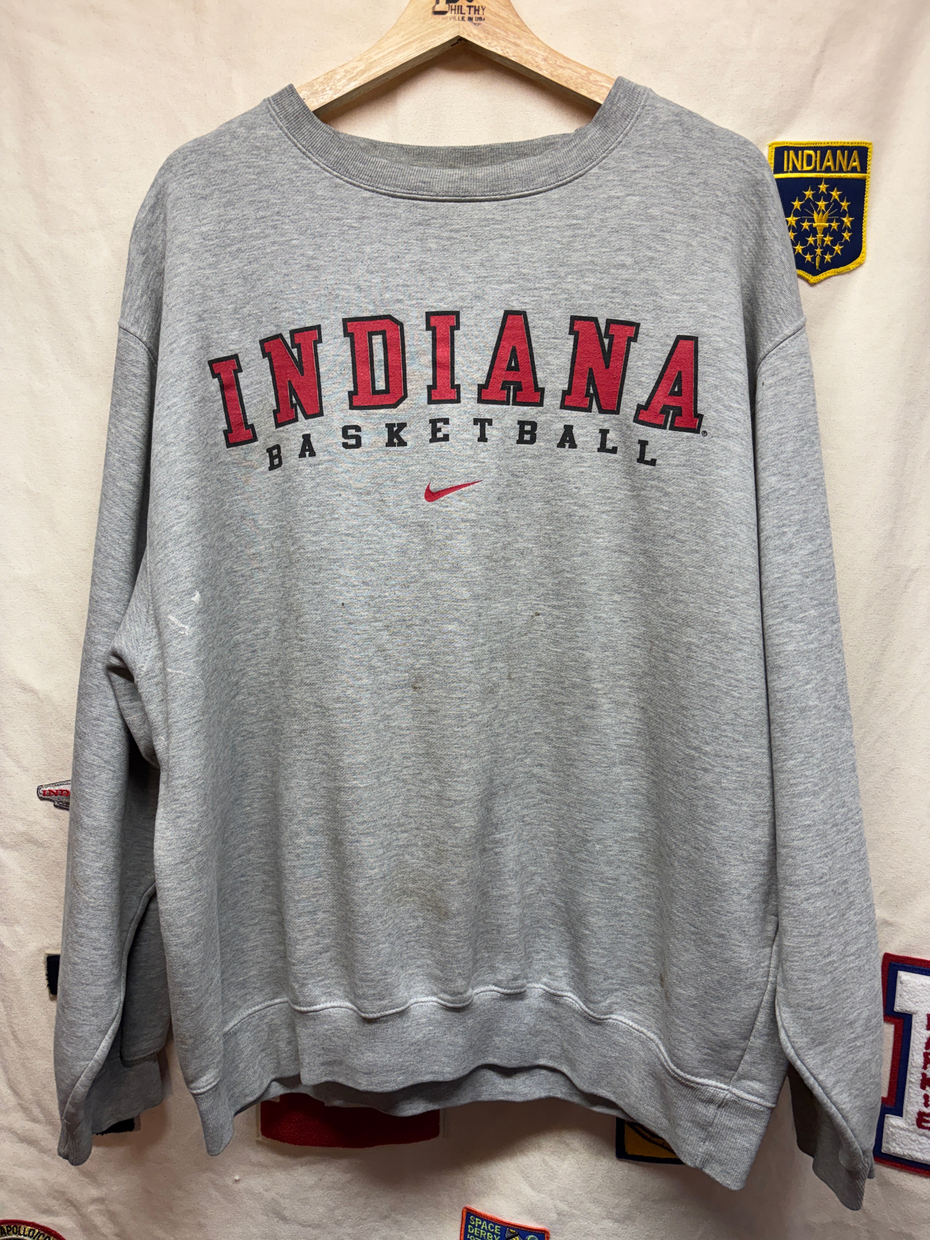 Vtg Indiana Hoosiers Team Nike Crewneck Sweatshirt: XL