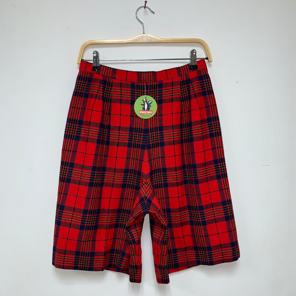 Vintage Pendleton Shorts Authentic Red Leslie Tartan Wool: 29"