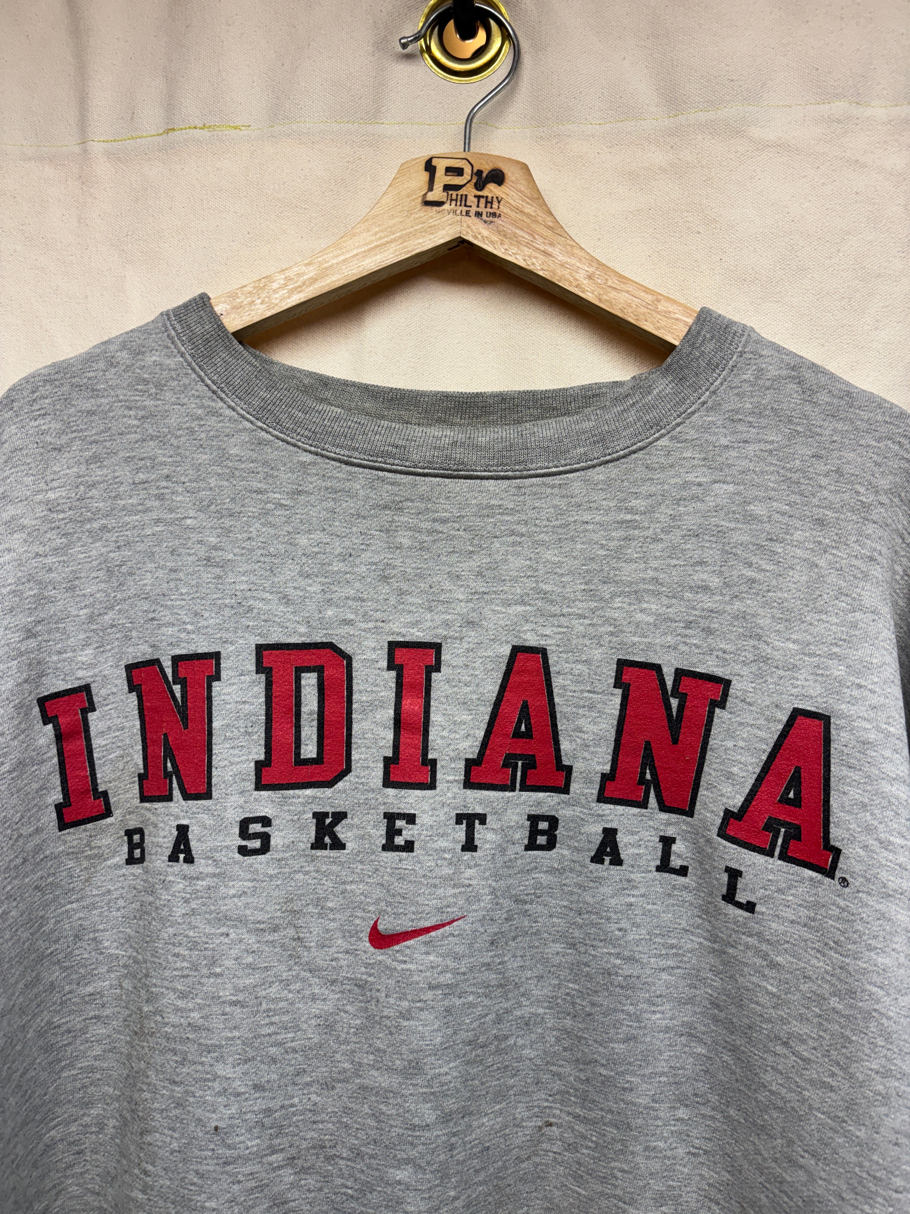 Vtg Indiana Hoosiers Team Nike Crewneck Sweatshirt: XL