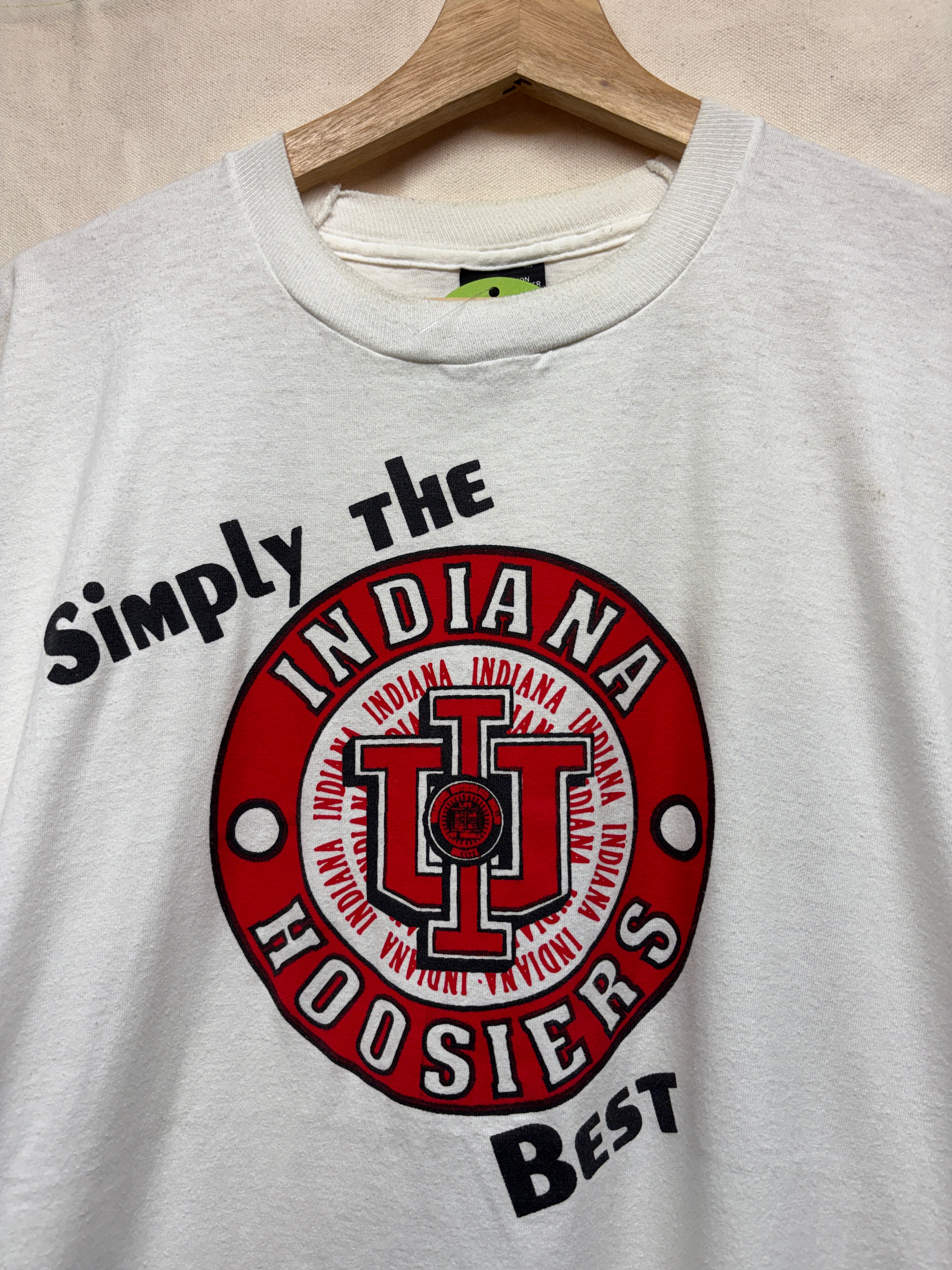 Vintage Indiana University IU Simply The Best White T-Shirt: XL
