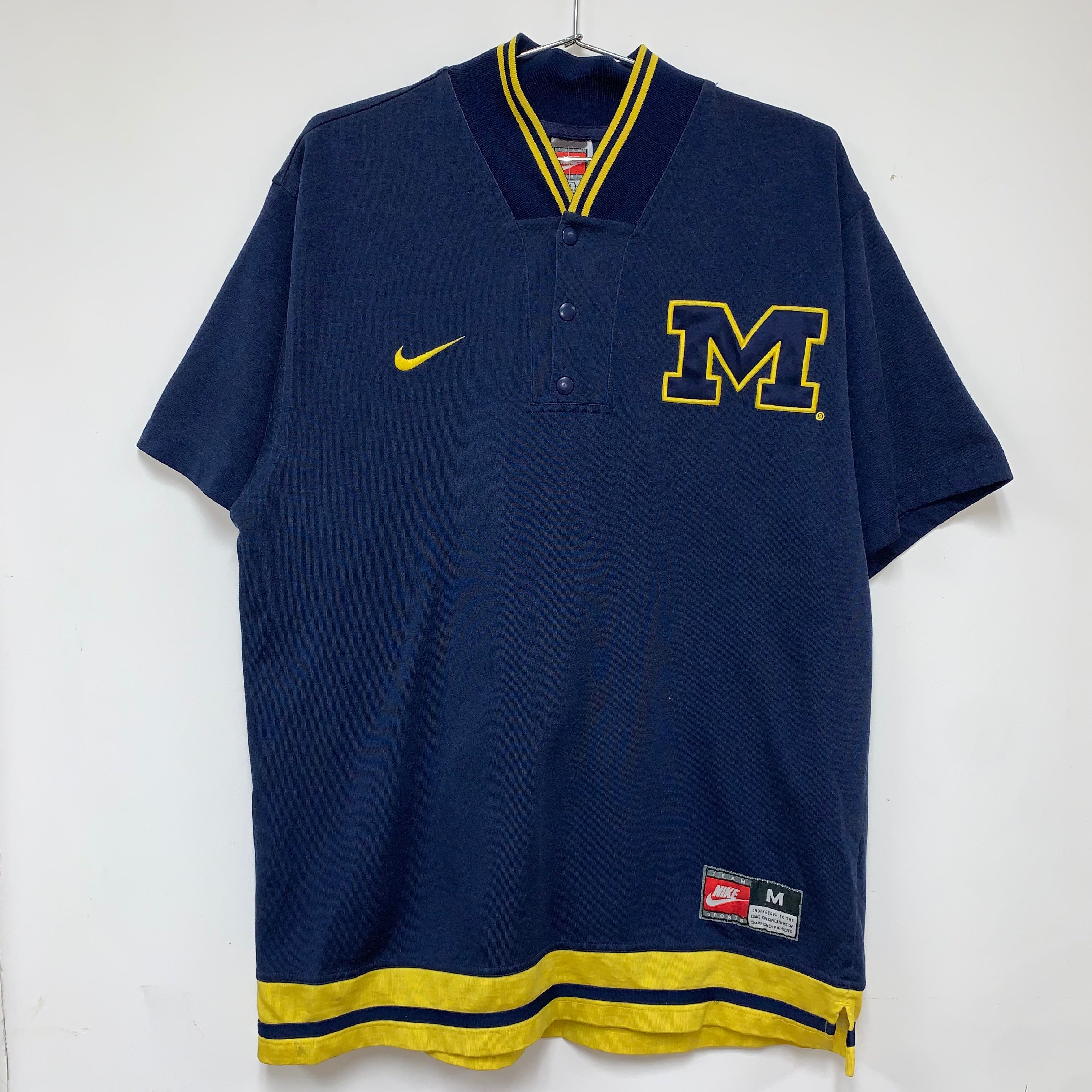 Vintage Nike Team University of Michigan Warm Up Basketball Jersey Shirt: Medium