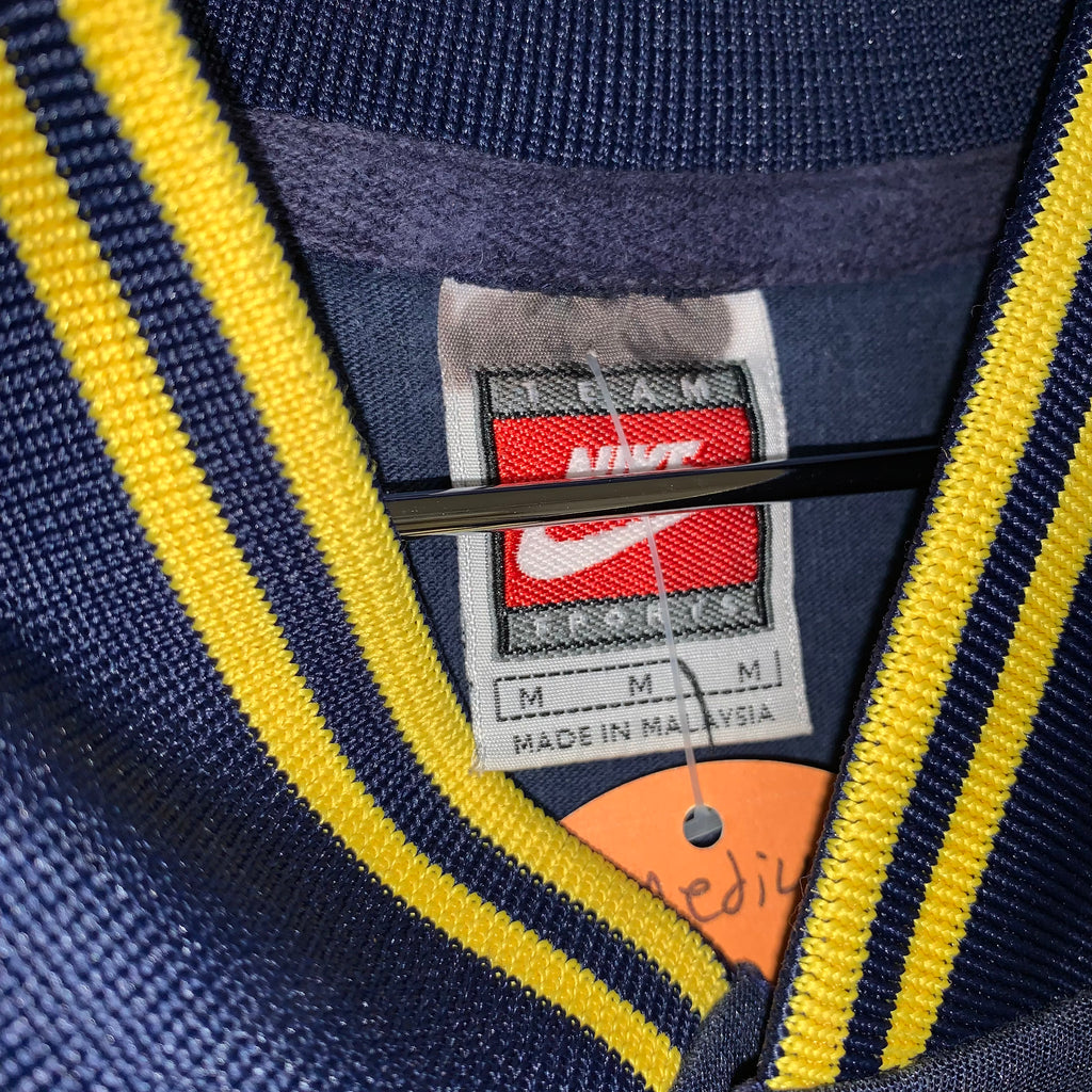 Vintage Nike Team University of Michigan Warm Up Basketball Jersey Shirt: Medium