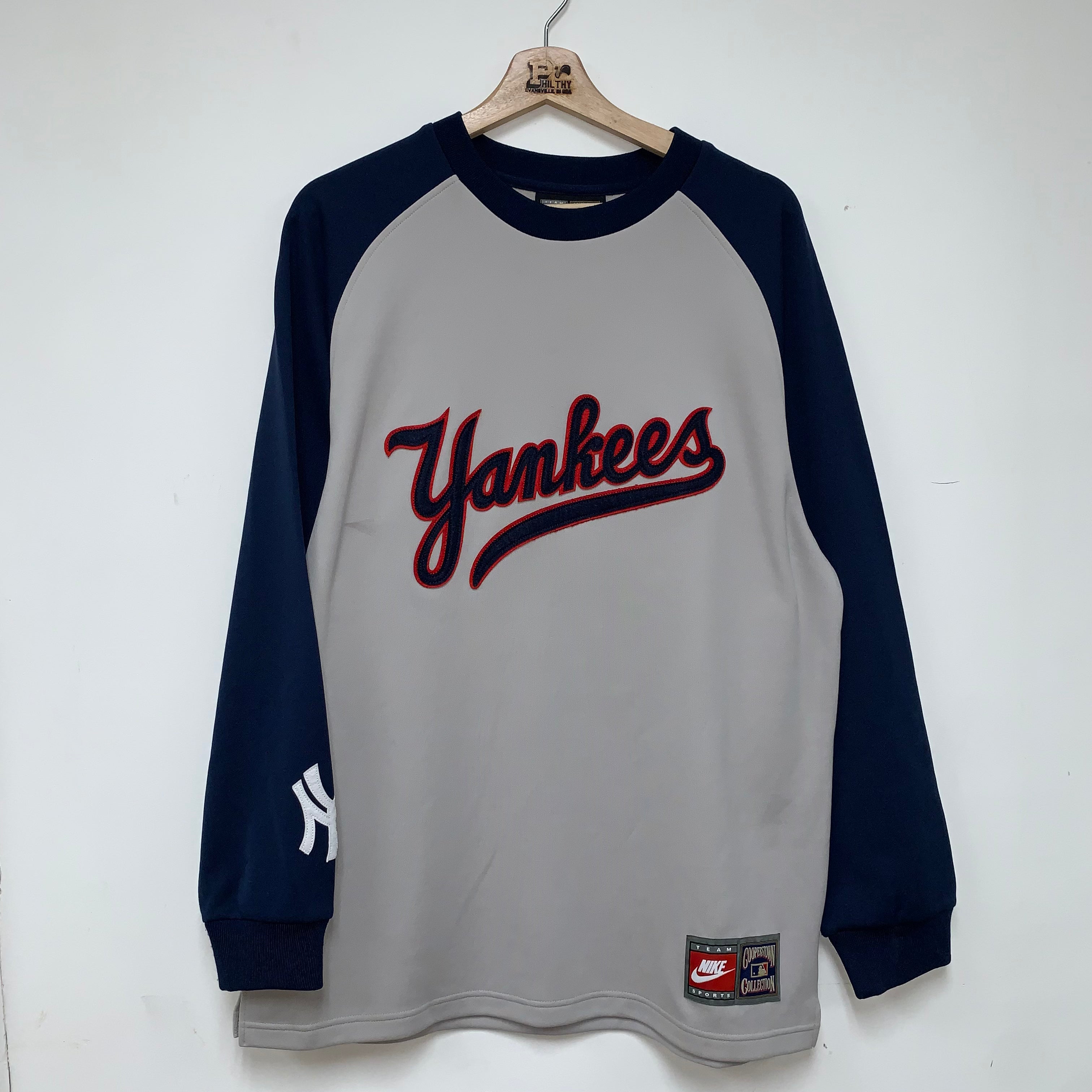Vintage New York Yankees Don Mattingly Nike Cooperstown Longsleeve Jersey Shirt: Medium