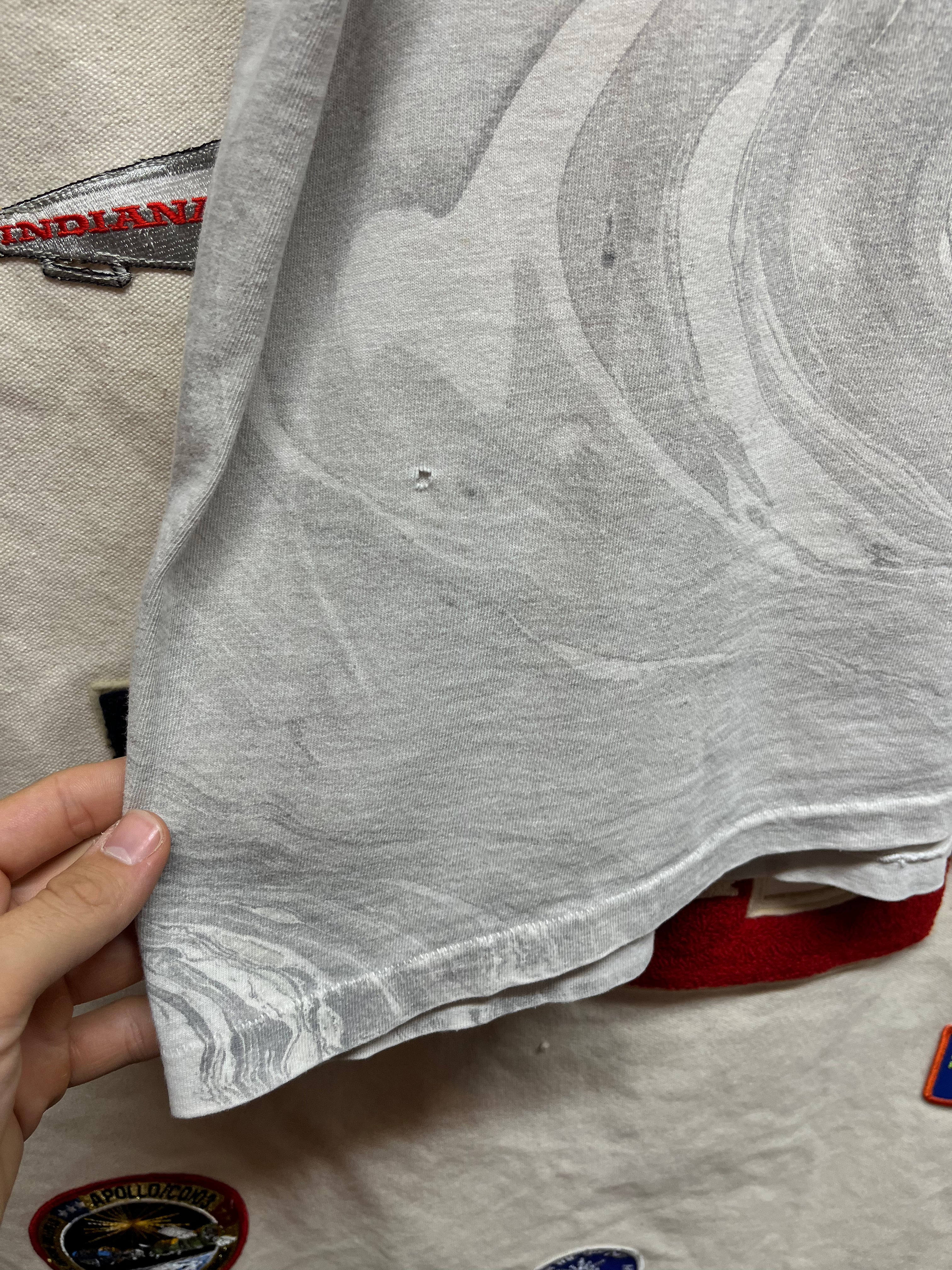 Vintage Harley Davidson Rules Holoubek All Over Marble Print T-Shirt: Large