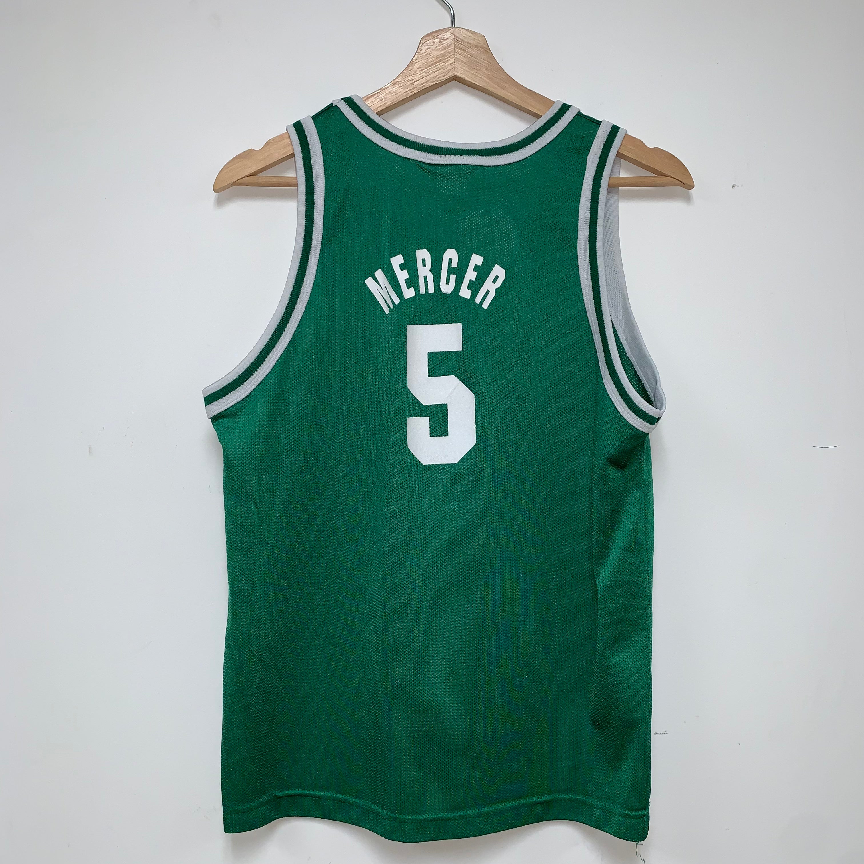 Vintage Boston Celtics Ron Mercer 5 NBA Basketball Champion Jersey: Youth Large