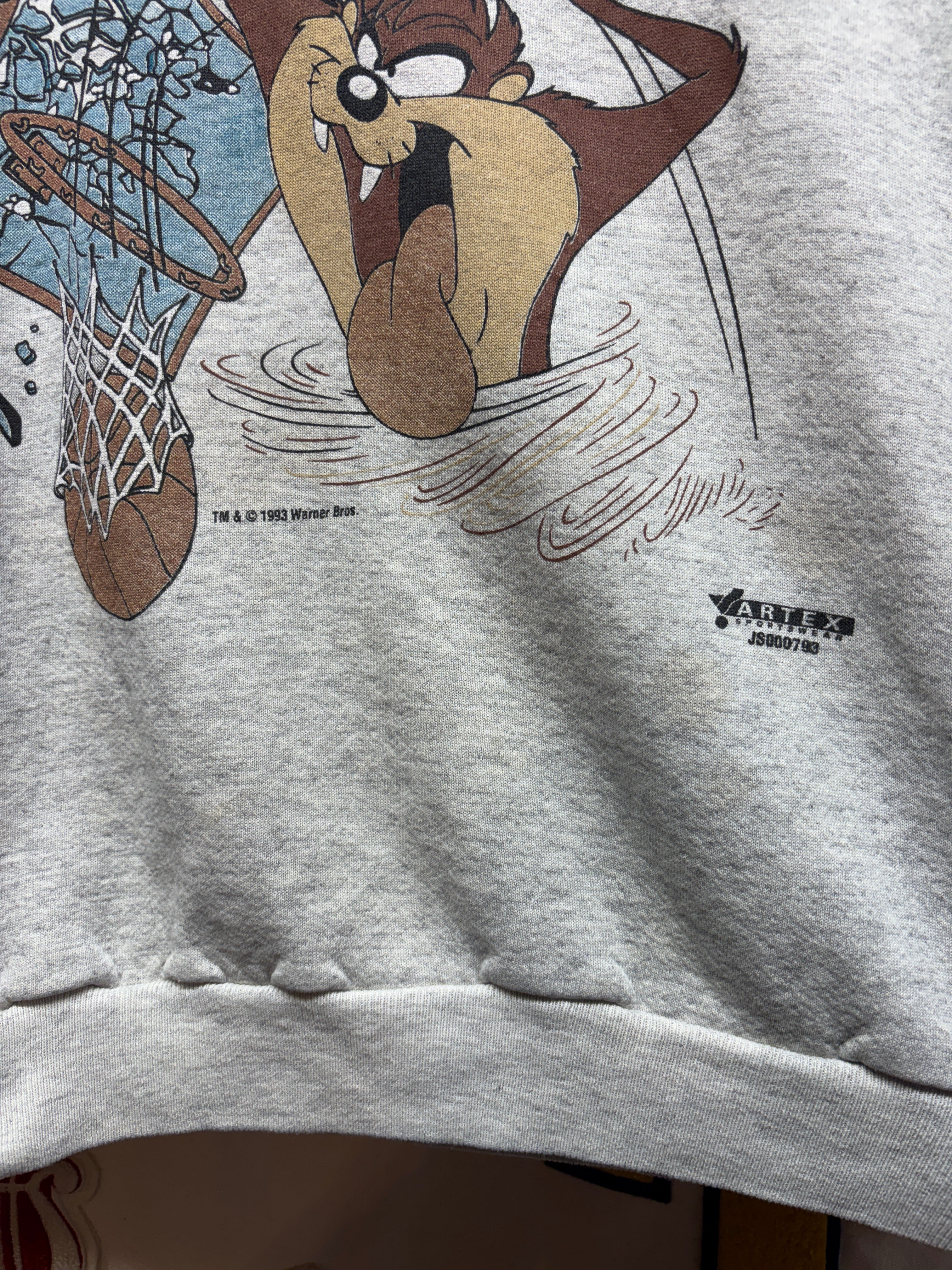 Vtg Charlotte Hornets Taz Looney Tunes NBA Crewneck Sweatshirt: XL