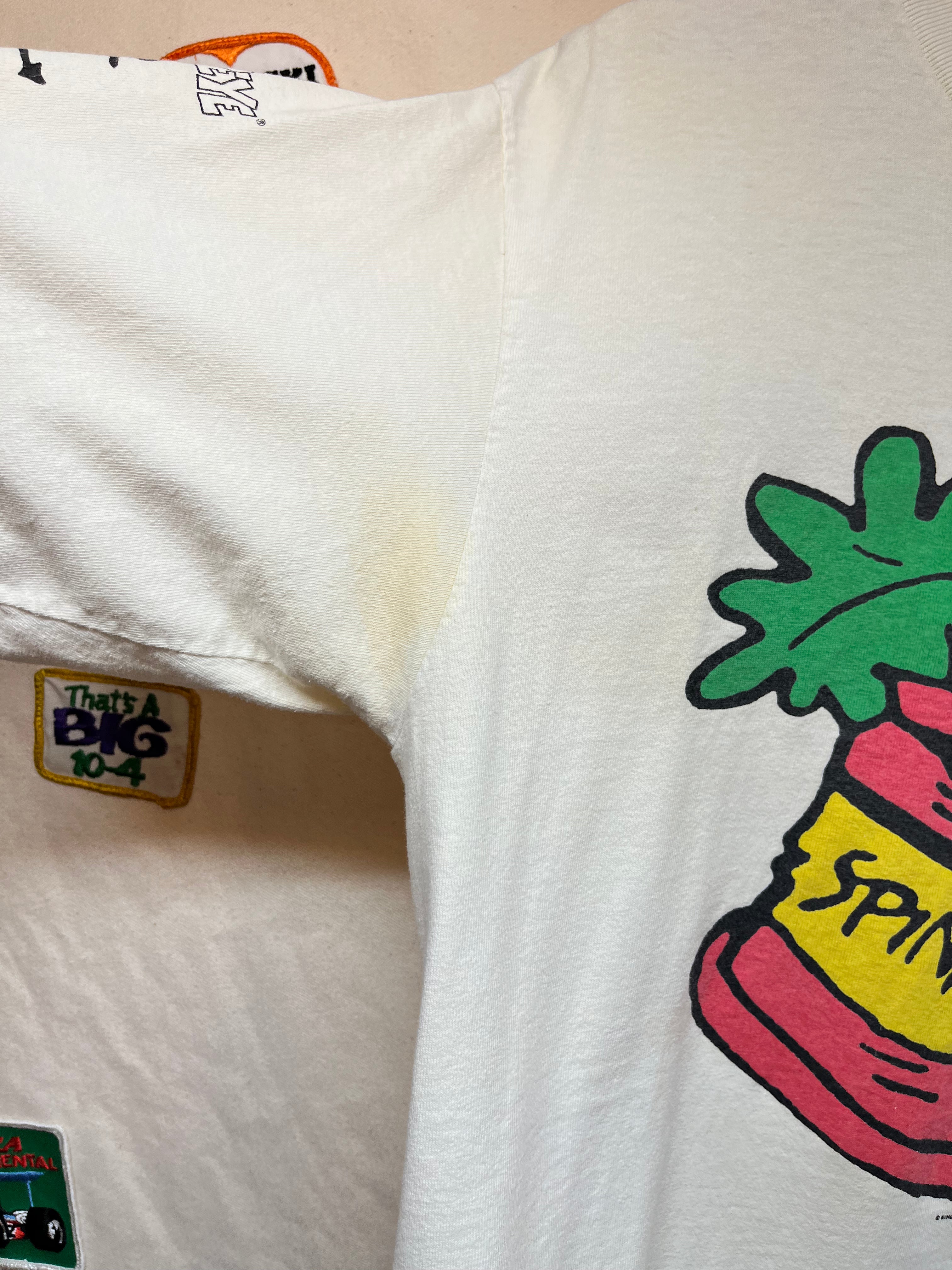 Vintage Popeye Spinach Sailor anchor Graphique De France TV Show T-Shirt: Large