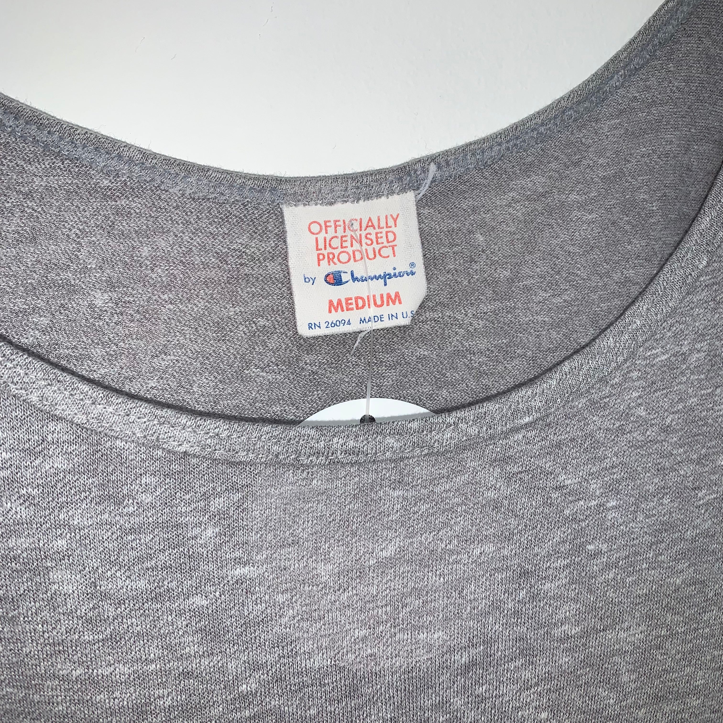 Vintage Indiana University IU Crest Grey Champion Tank Top: Medium