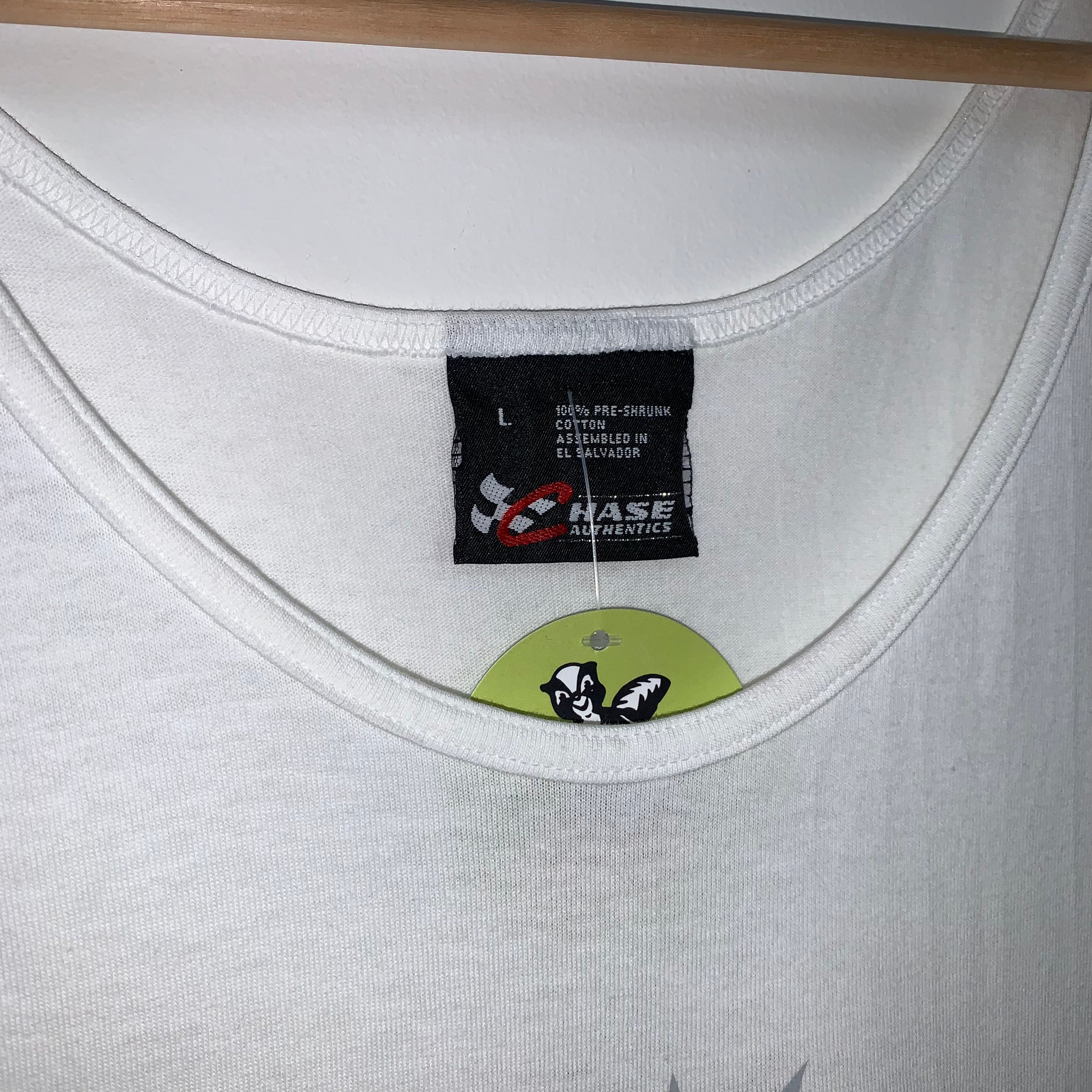 Vintage Sterling Martin Coors Light 40 Nascar White Tank Top: Large