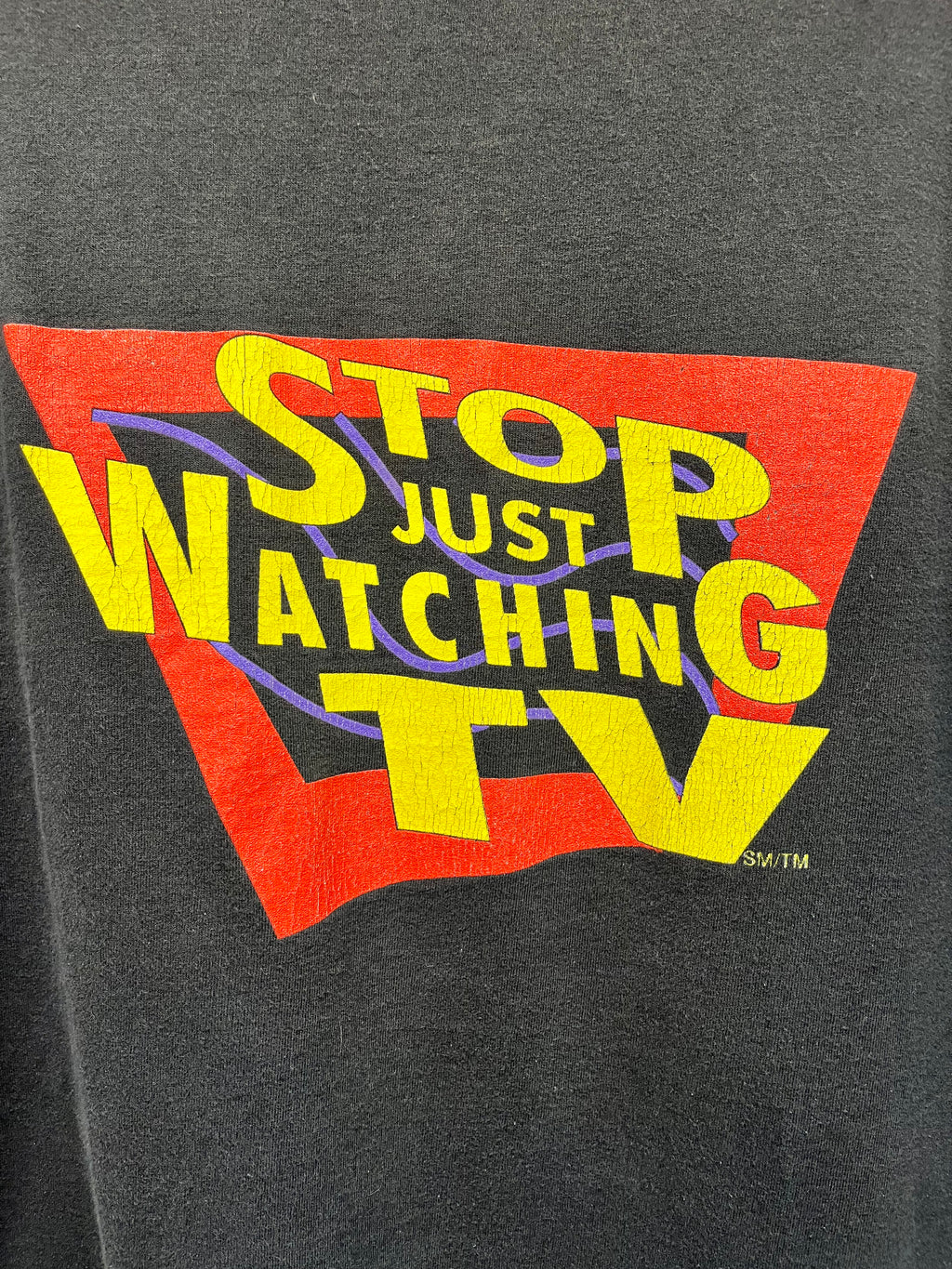 Vintage Sega Channel Video Game 1994 "Stop Just Watching TV" T-Shirt: XL