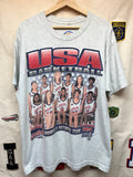 Vintage Womens USA Basketball Olympics National Team 1995 1996 Grey Rap T-Shirt: XL