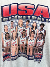 Load image into Gallery viewer, Vintage Womens USA Basketball Olympics National Team 1995 1996 Grey Rap T-Shirt: XL
