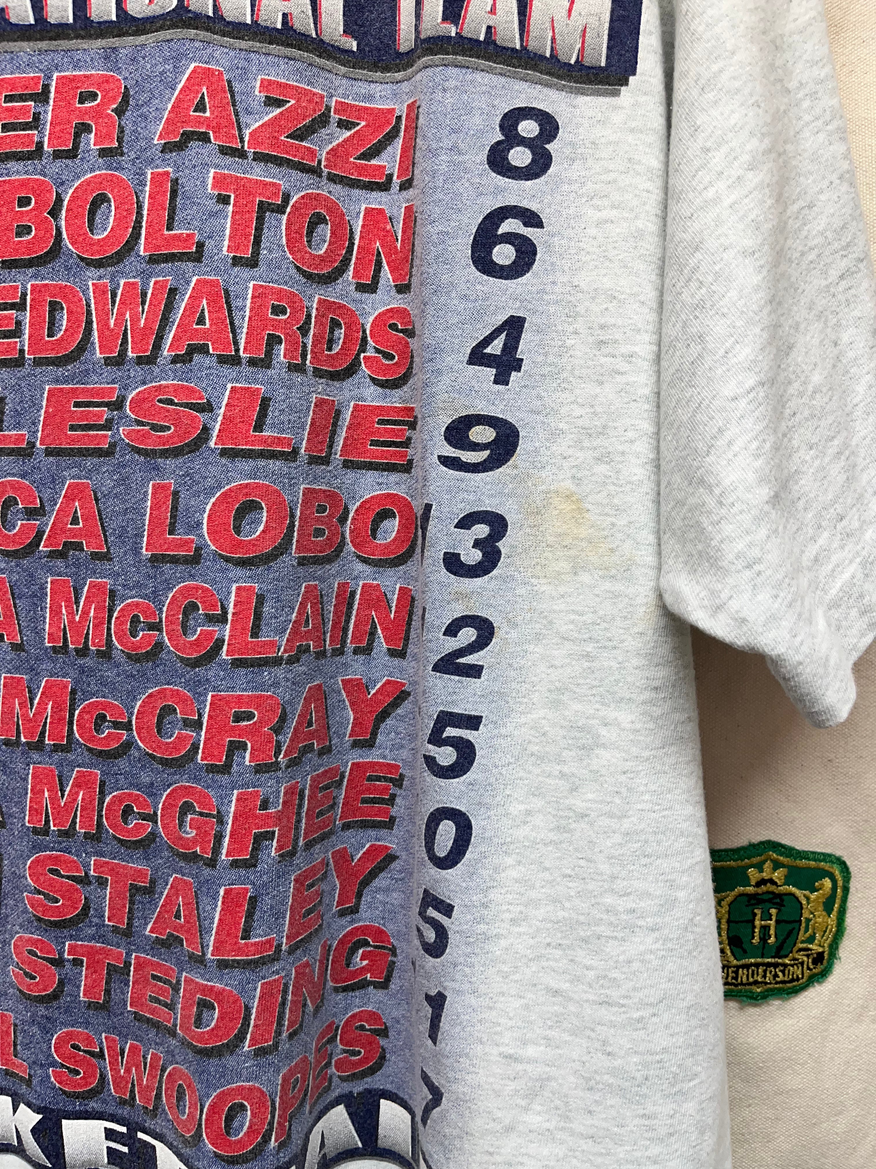 Vintage Womens USA Basketball Olympics National Team 1995 1996 Grey Rap T-Shirt: XL