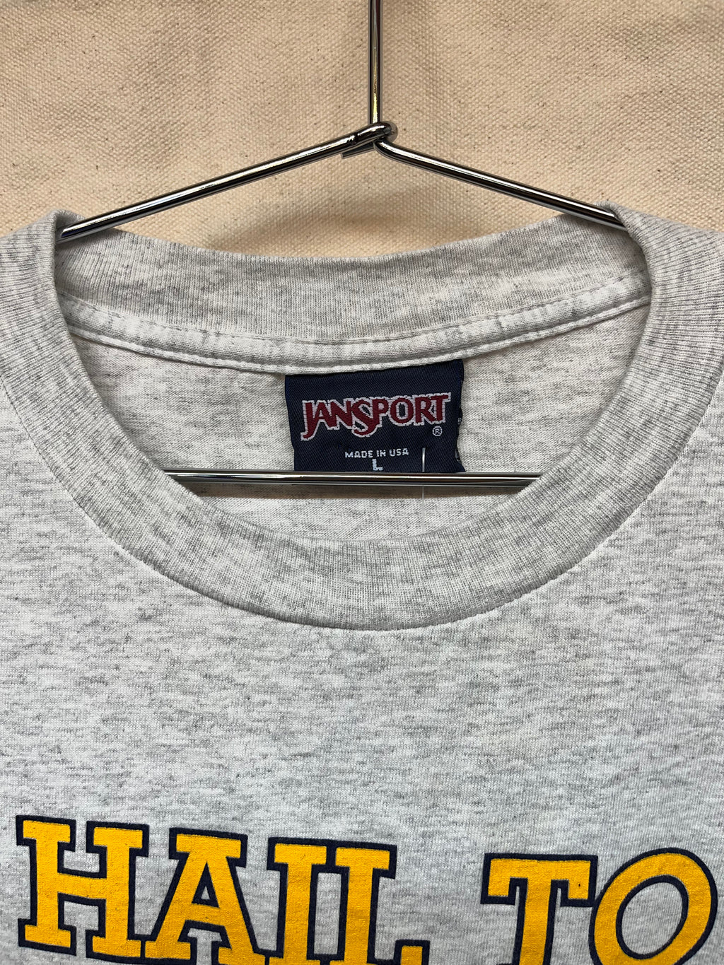 Vintage Michigan University Football Hockey 1997 1998 NCAA National Champions Jansport T-Shirt: Large