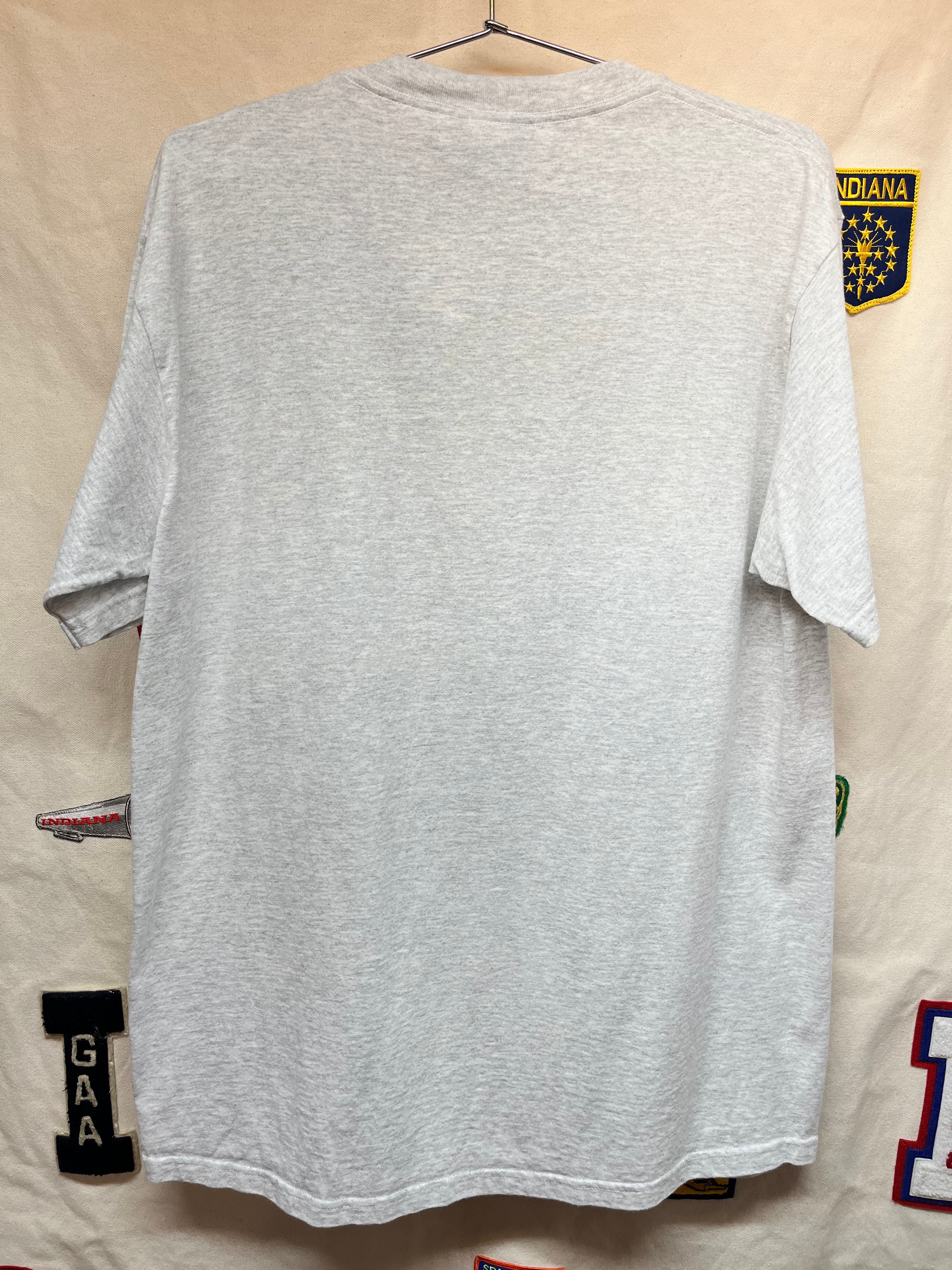 Vintage Michigan University Football Hockey 1997 1998 NCAA National Champions Jansport T-Shirt: Large