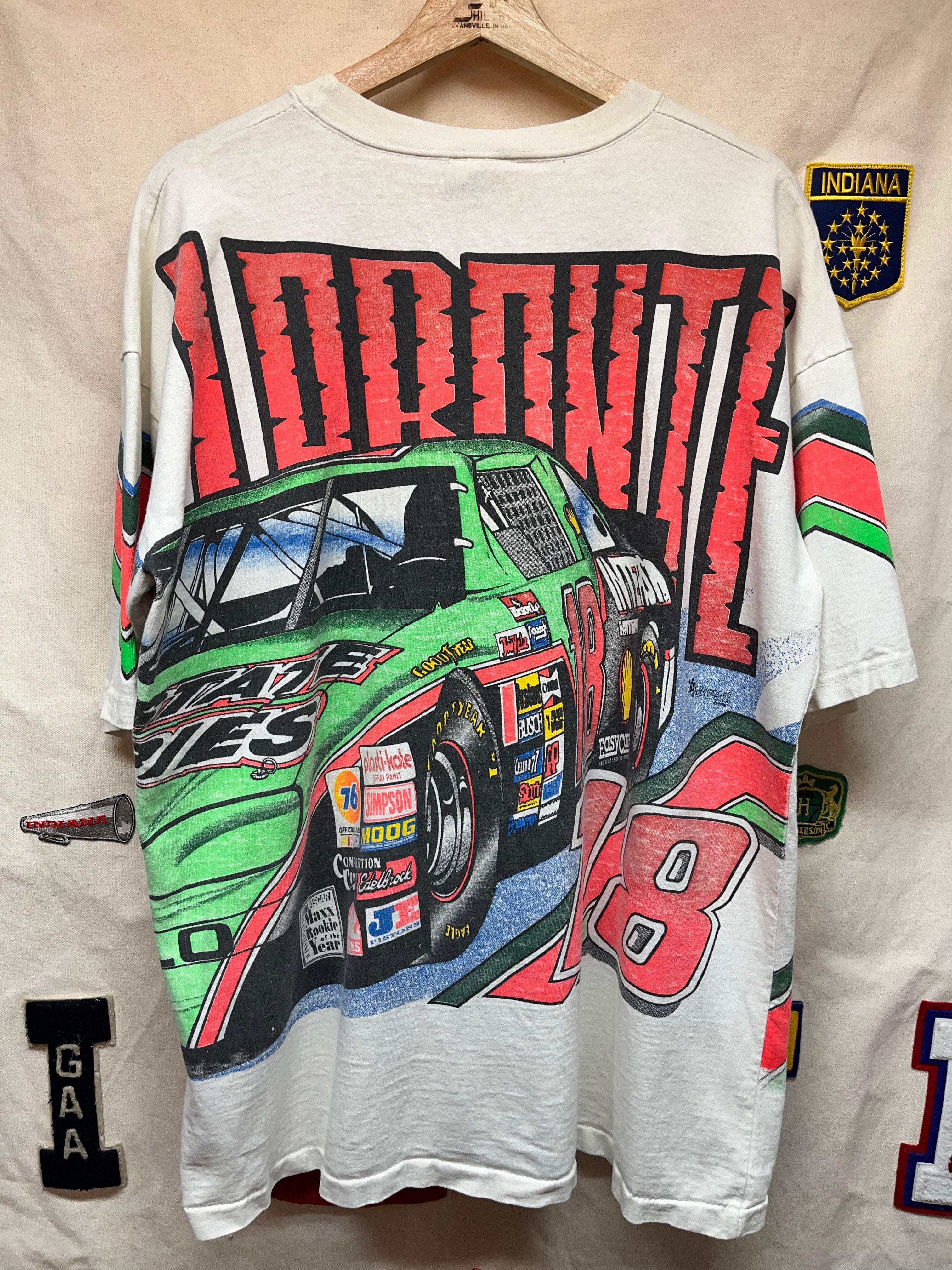 Vintage Bobby Labonte All Over Print Motorsport Traditions 1996 NASCAR Rookie T-Shirt: Large