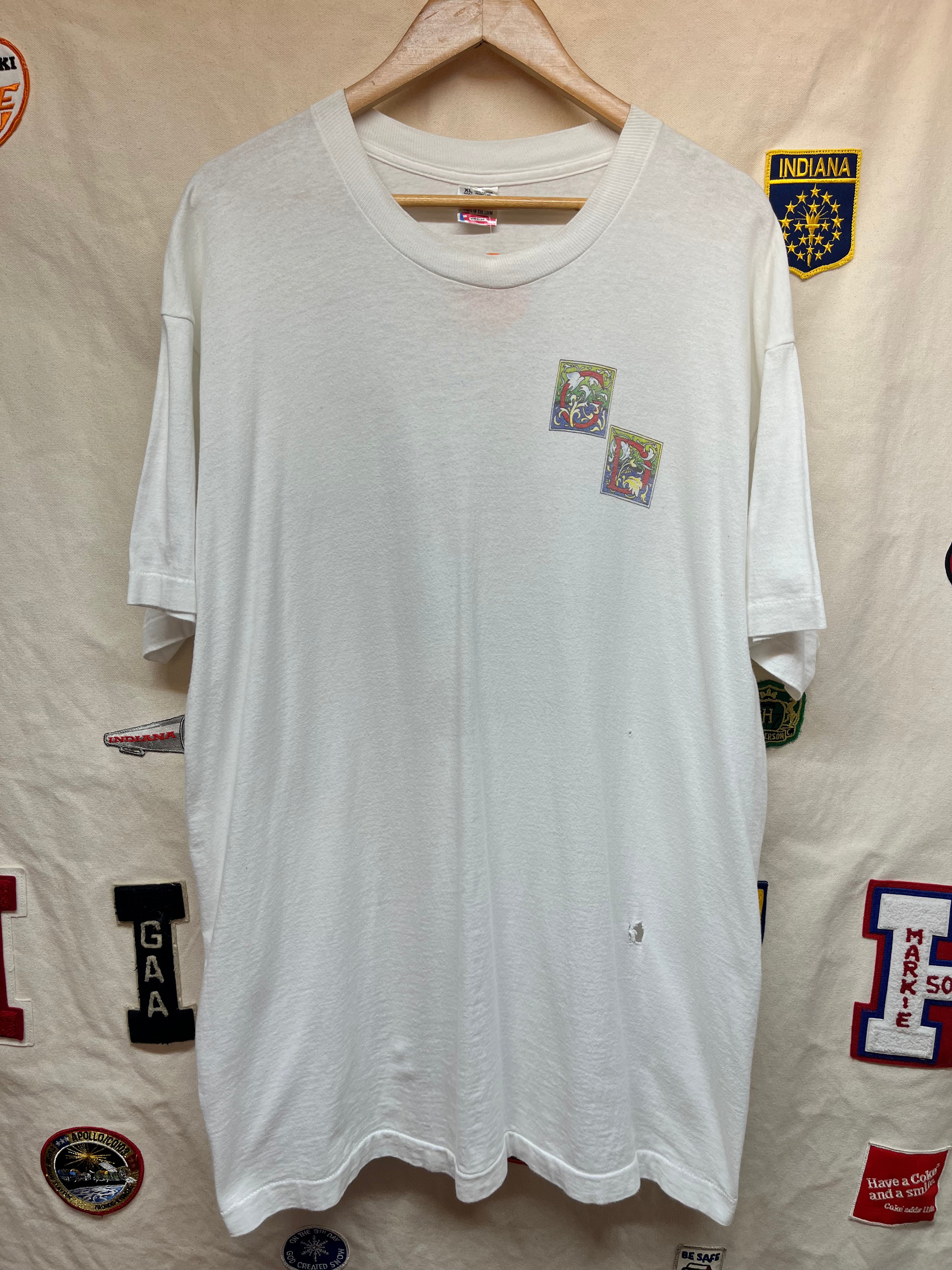 Vintage 1994 Grateful Dead Stained Glass Fairy Summer Tour White T-Shirt: XL
