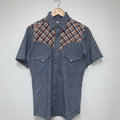 Vintage Stage West Western Wear Plaid Pearl Snap Shirt: Small