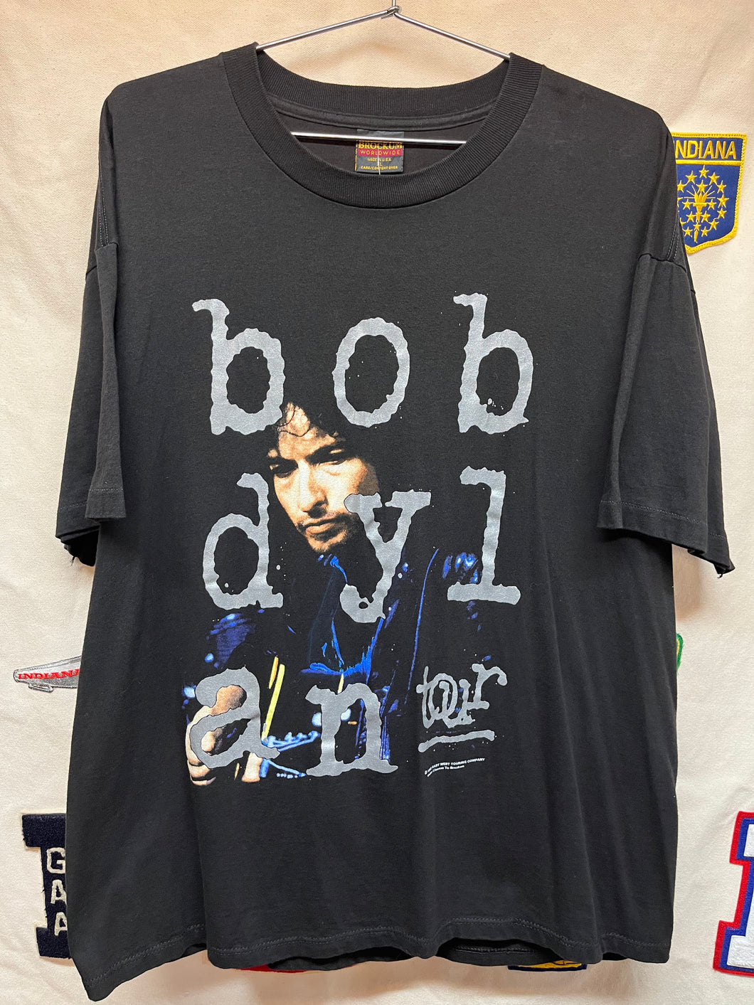 Vintage Bob Dylan 1992 Never Ending Concert Tour Brockum Black T-Shirt: XL