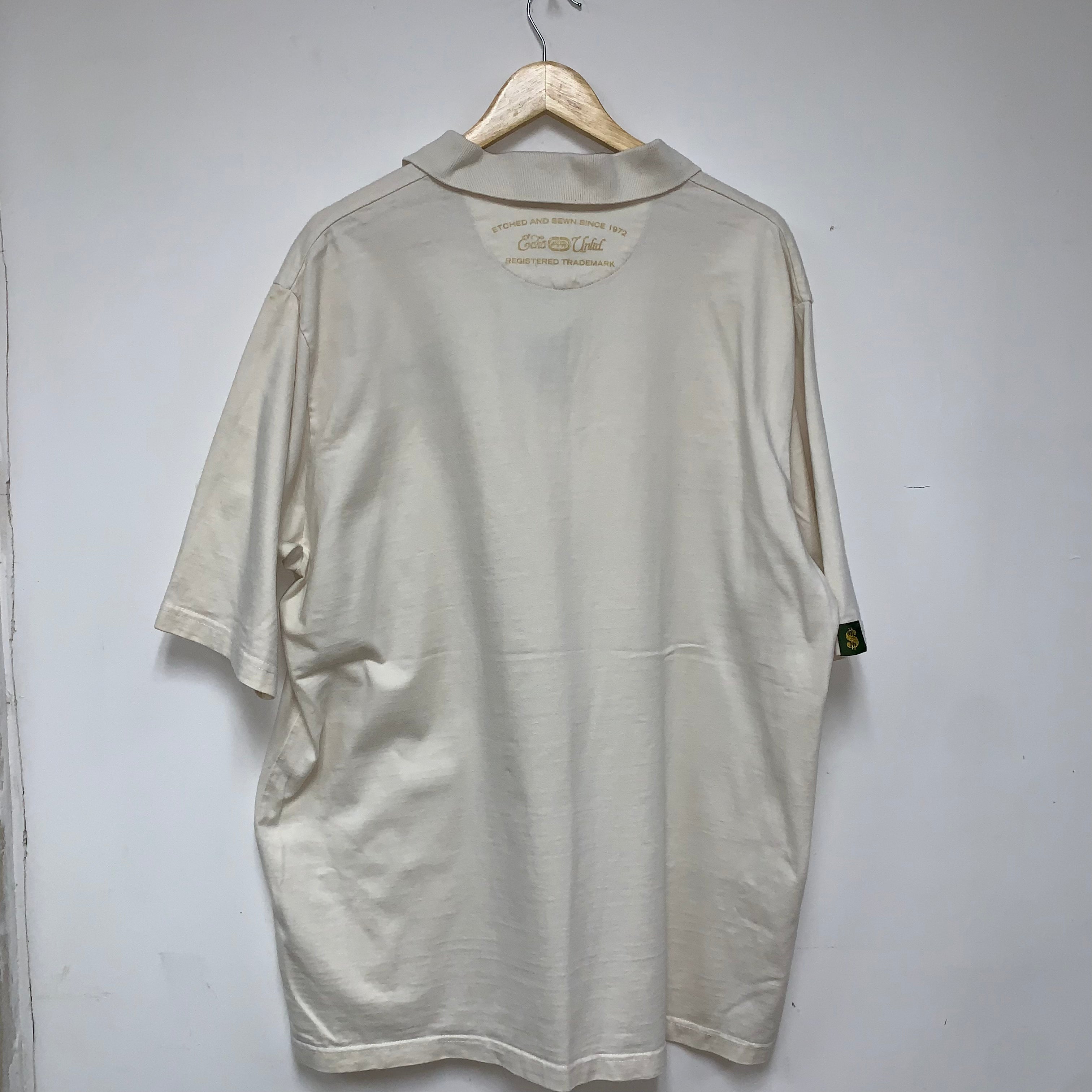 Vintage Ecko Unltd Cash Money Y2K White Polo Shirt: XXL