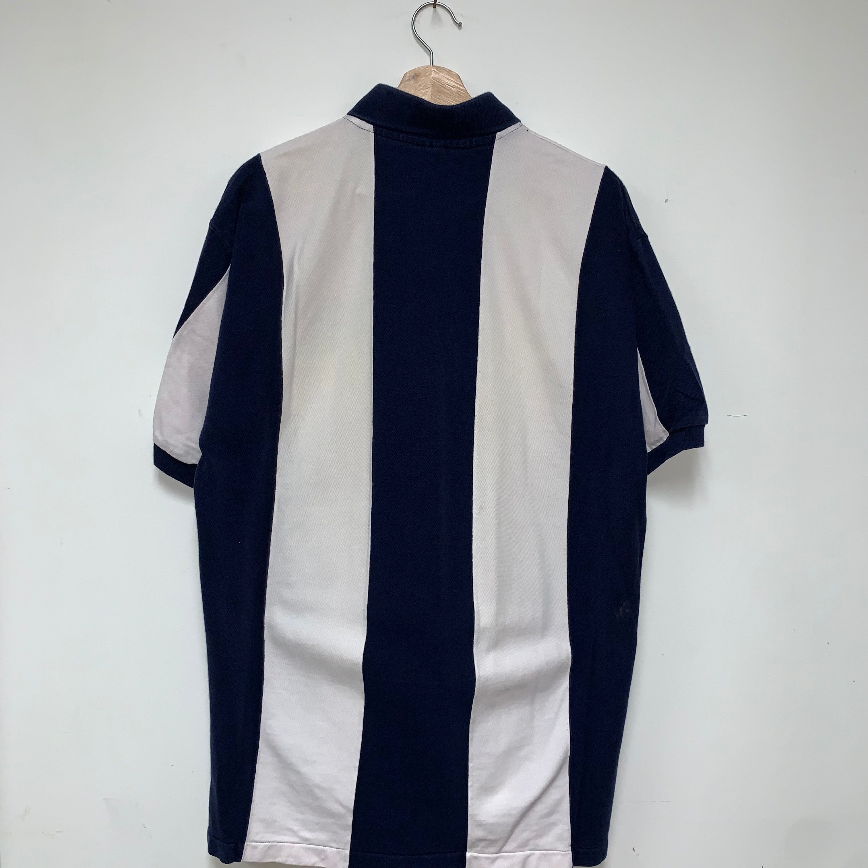 Vintage University of Notre Dame Fighting Irish Dynasty Stripe Polo Shirt: XL