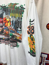 Load image into Gallery viewer, Vintage Elliot Sadler 38 M&amp;M Candy Happy Halloween Longsleeve White NASCAR T-Shirt: Large
