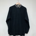 J Crew Black Gray Tonal Rugby Cotton Shirt: Medium