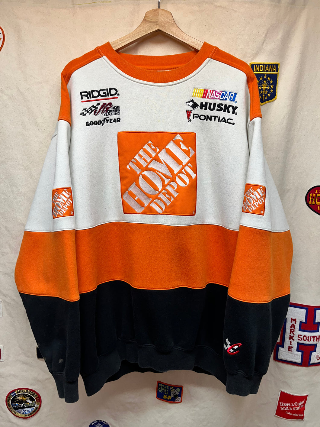 Vintage Home Depot NASCAR Tony Stewart Crewneck Sweatshirt: XL