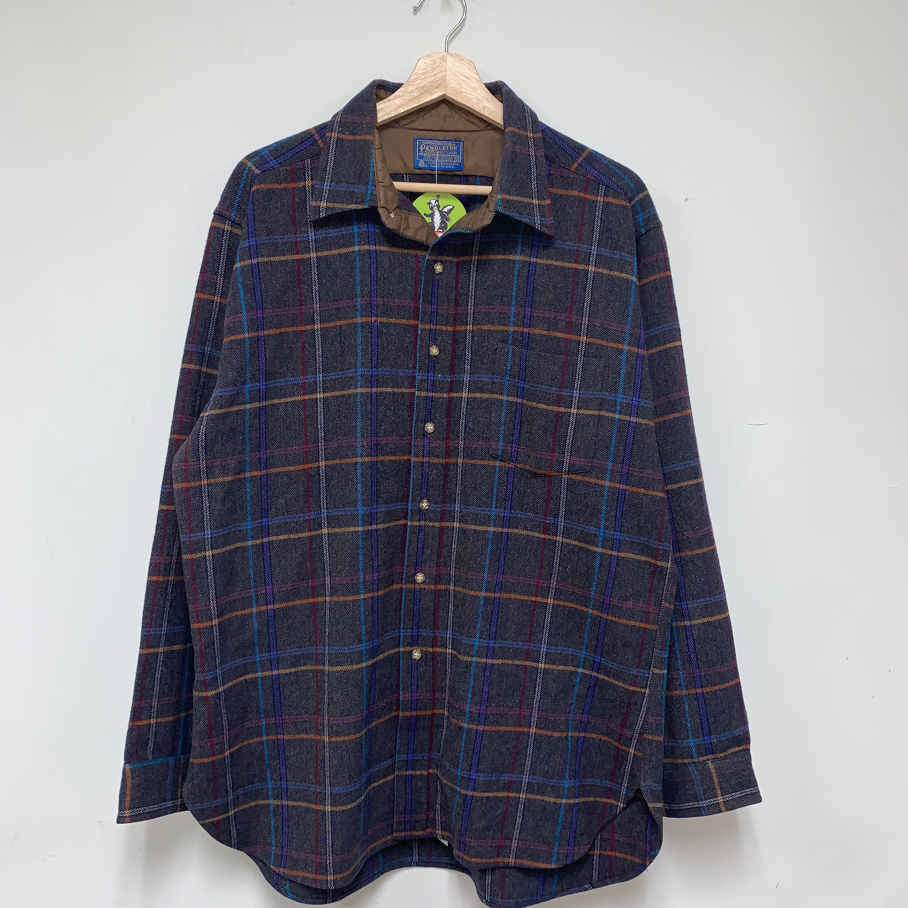 Vintage Pendleton Wool Flannel Shirt: XL