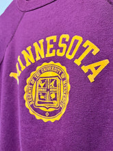 Load image into Gallery viewer, Vintage University of Minnesotta Gophers Champion 70&#39;s Flocked Crewneck Sweatshirt: Large
