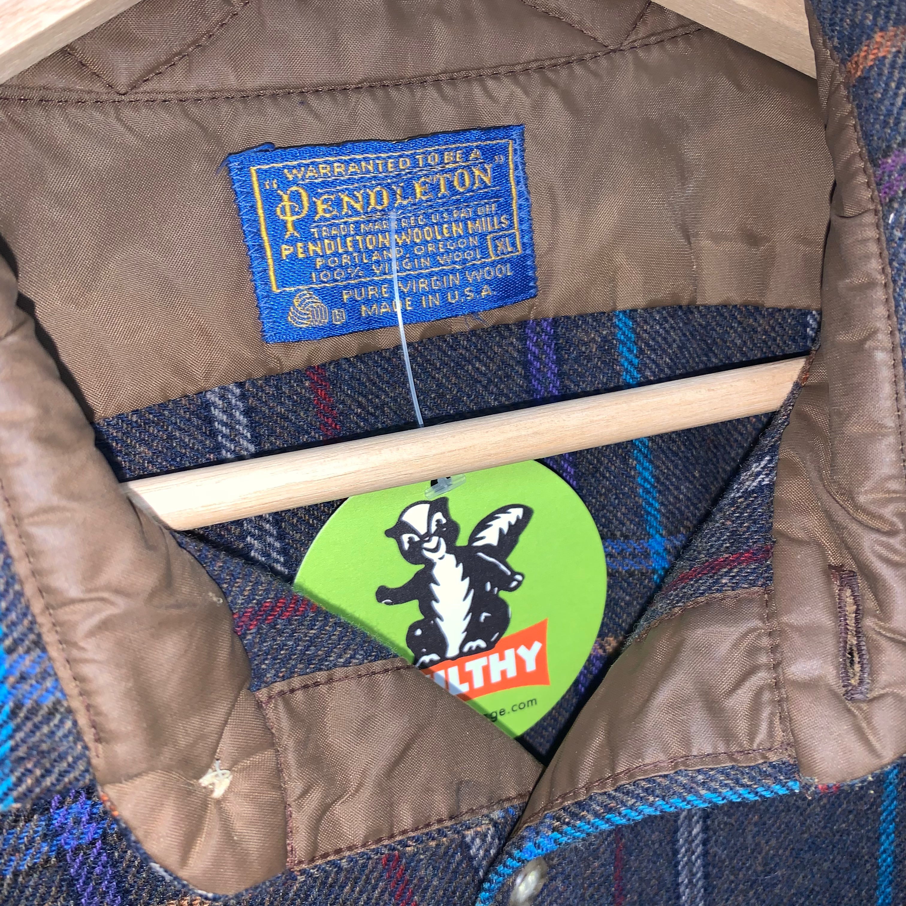 Vintage Pendleton Wool Flannel Shirt: XL