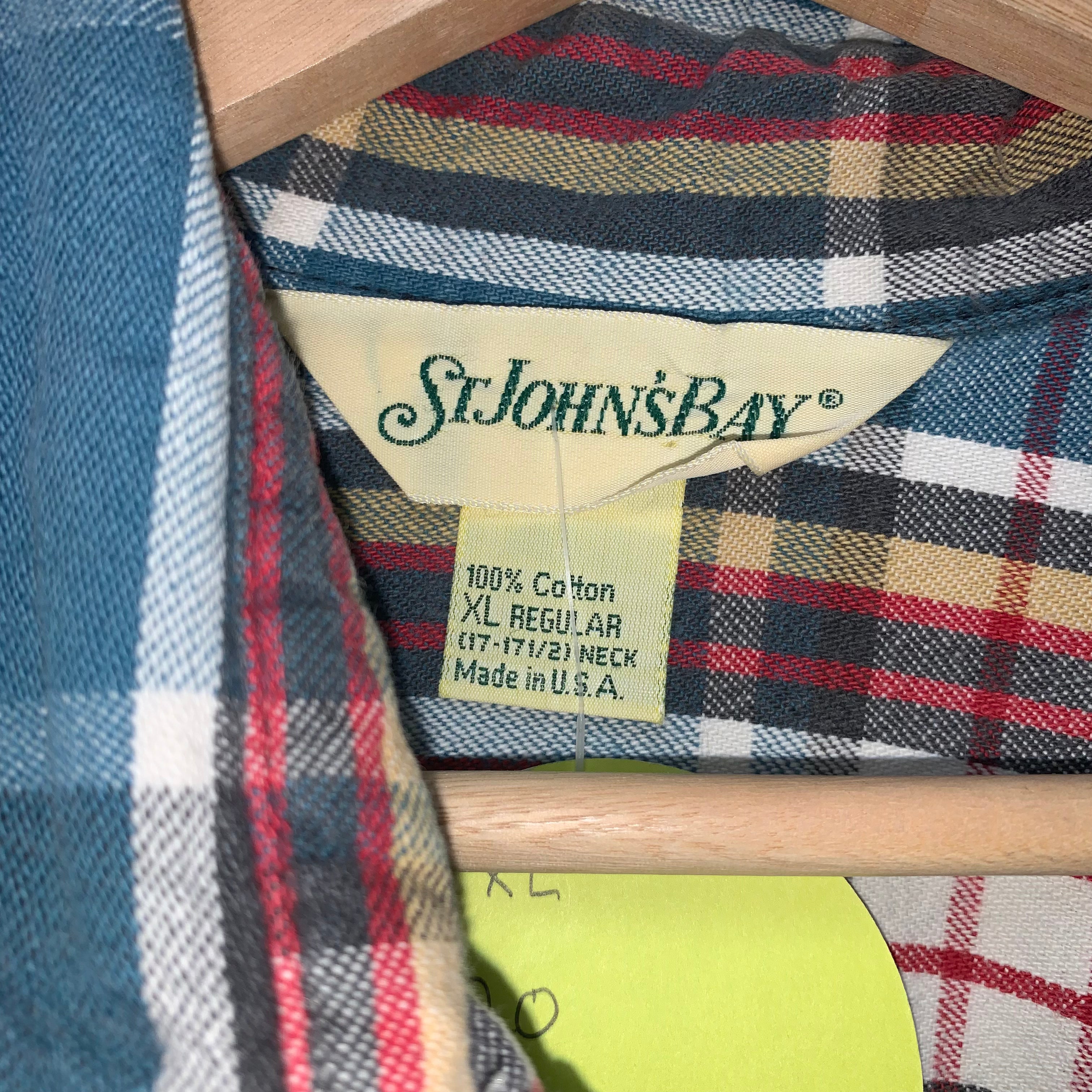 Vintage St. Johns Bay Cotton Button Down Shirt: XL – Philthy Vintage Clothing Vintage St. Johns Bay Cotton Button Down Shirt: XL – Philthy Vintage Clothing