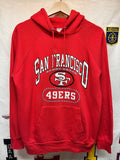 Vintage San Francisco 49ers NFL 80's Red Champion Hoodie Sweatshirt: M/L