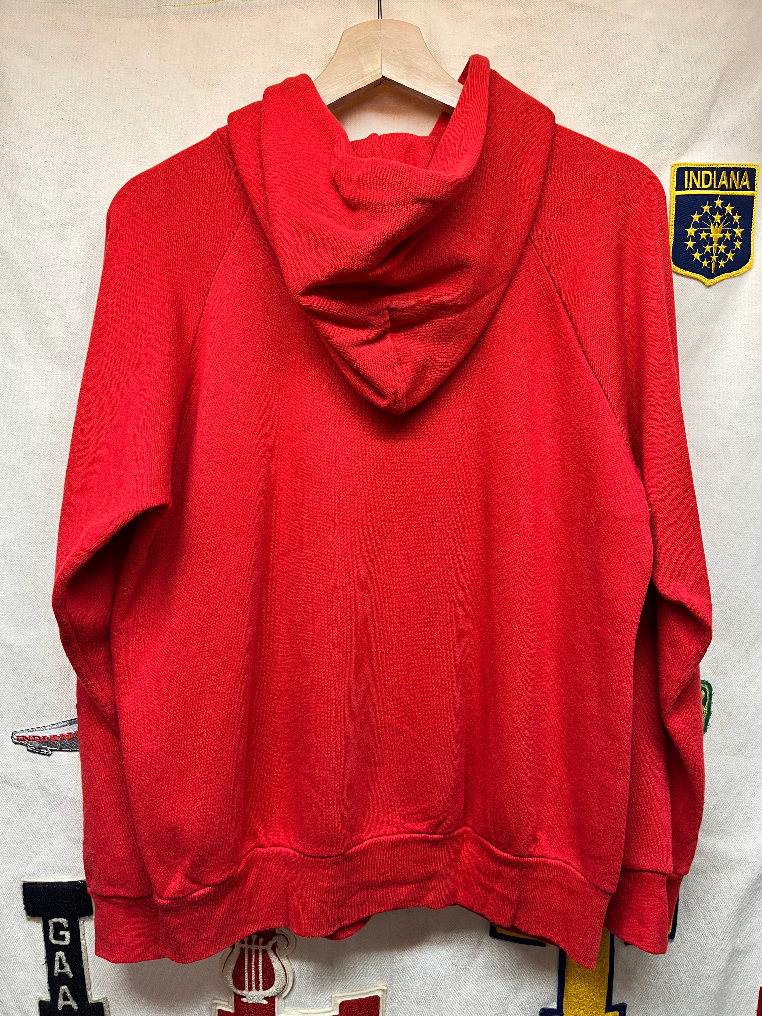 Vintage San Francisco 49ers NFL 80's Red Champion Hoodie Sweatshirt: M/L