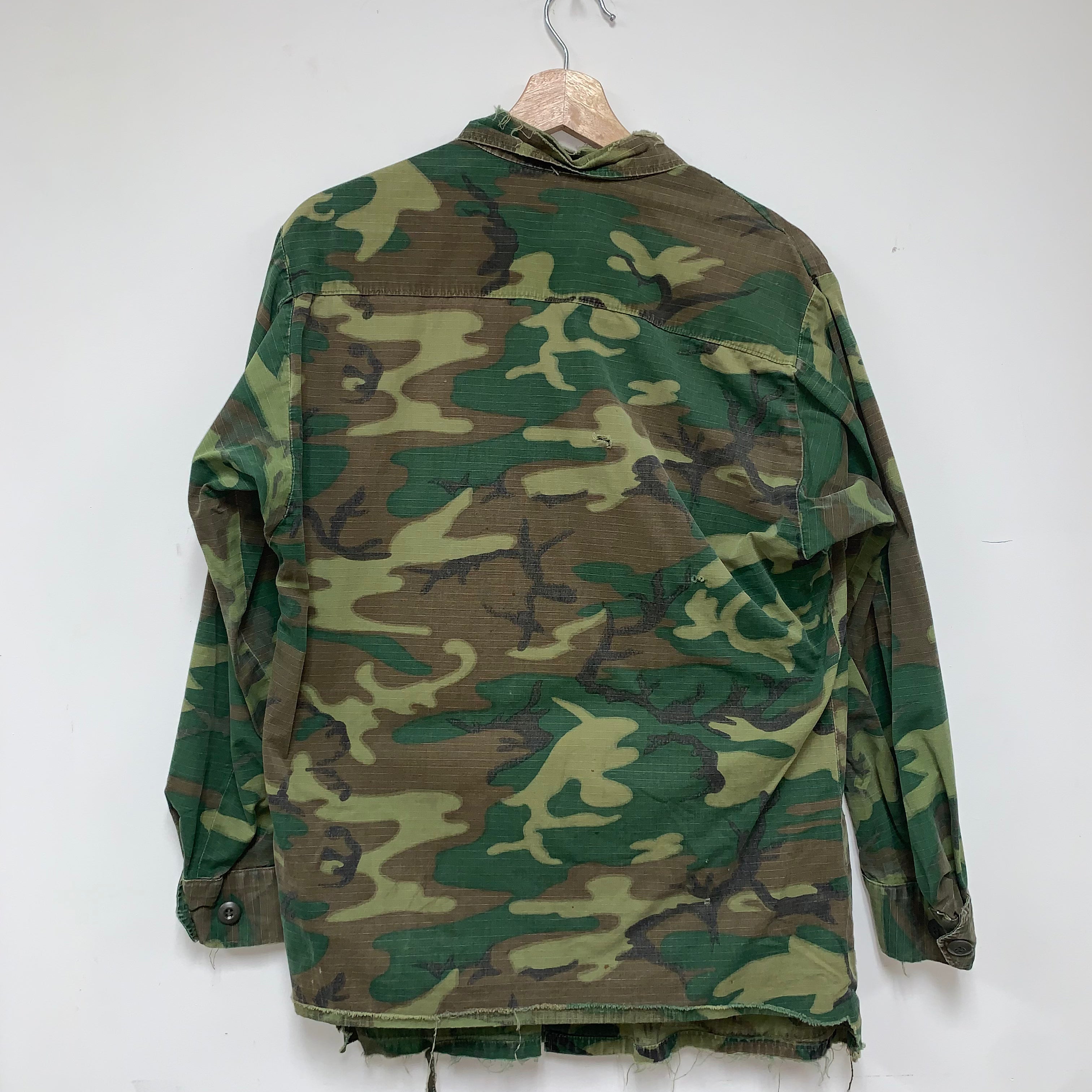 Vintage 60's Slant Pocket Military Ripstop Lightweight Jacket: S