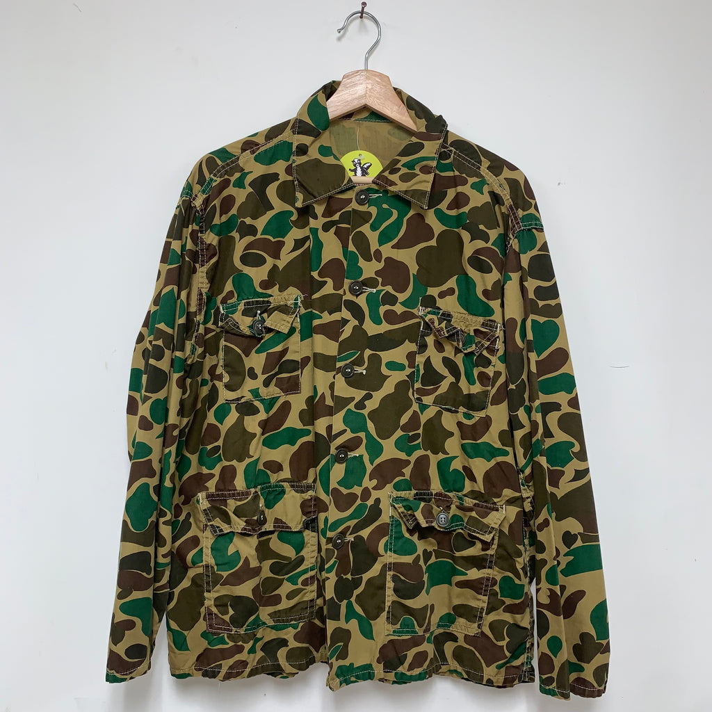 Vintage Duck Camo Lightweight Hunting Jacket: M
