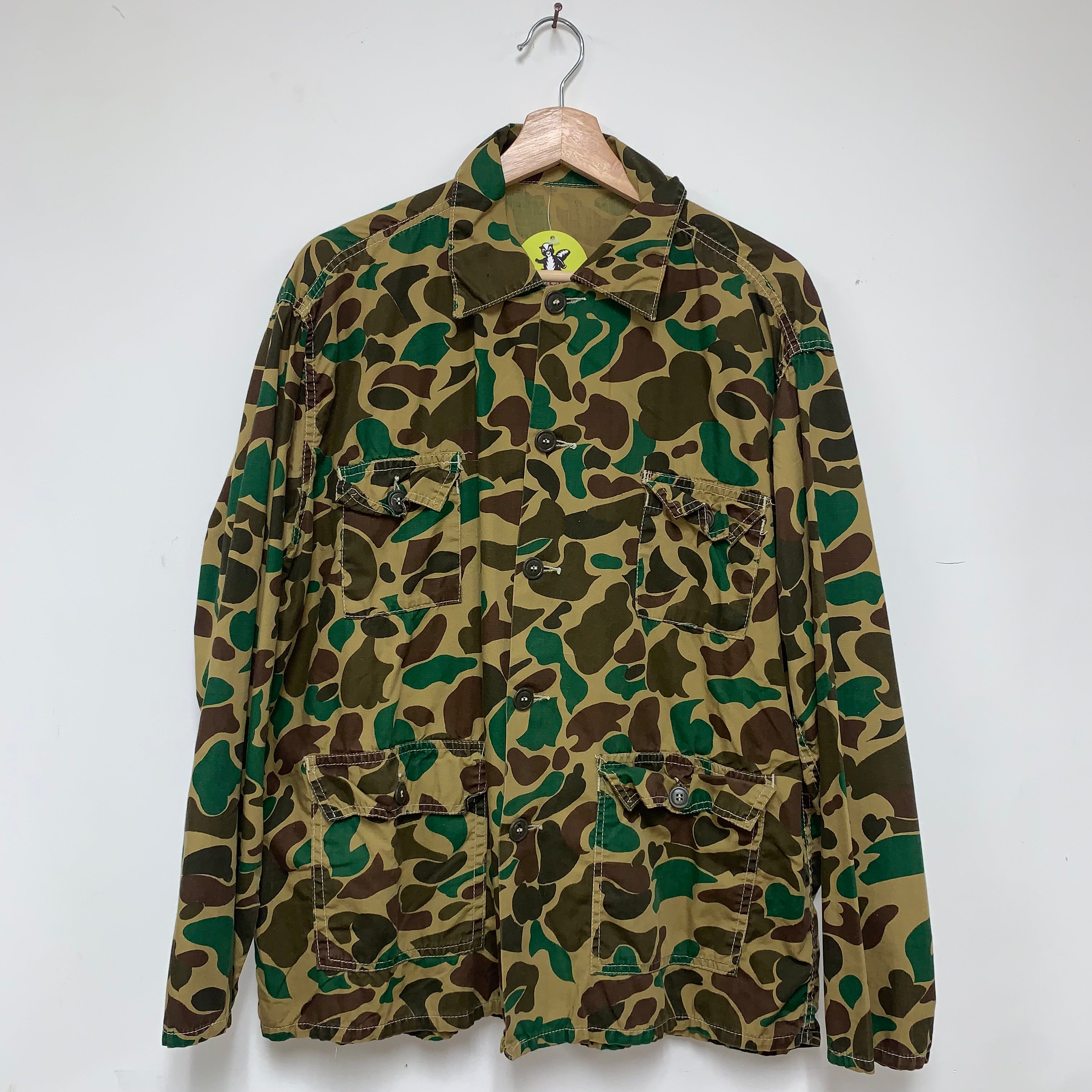 Vintage Duck Camo Lightweight Hunting Jacket: M