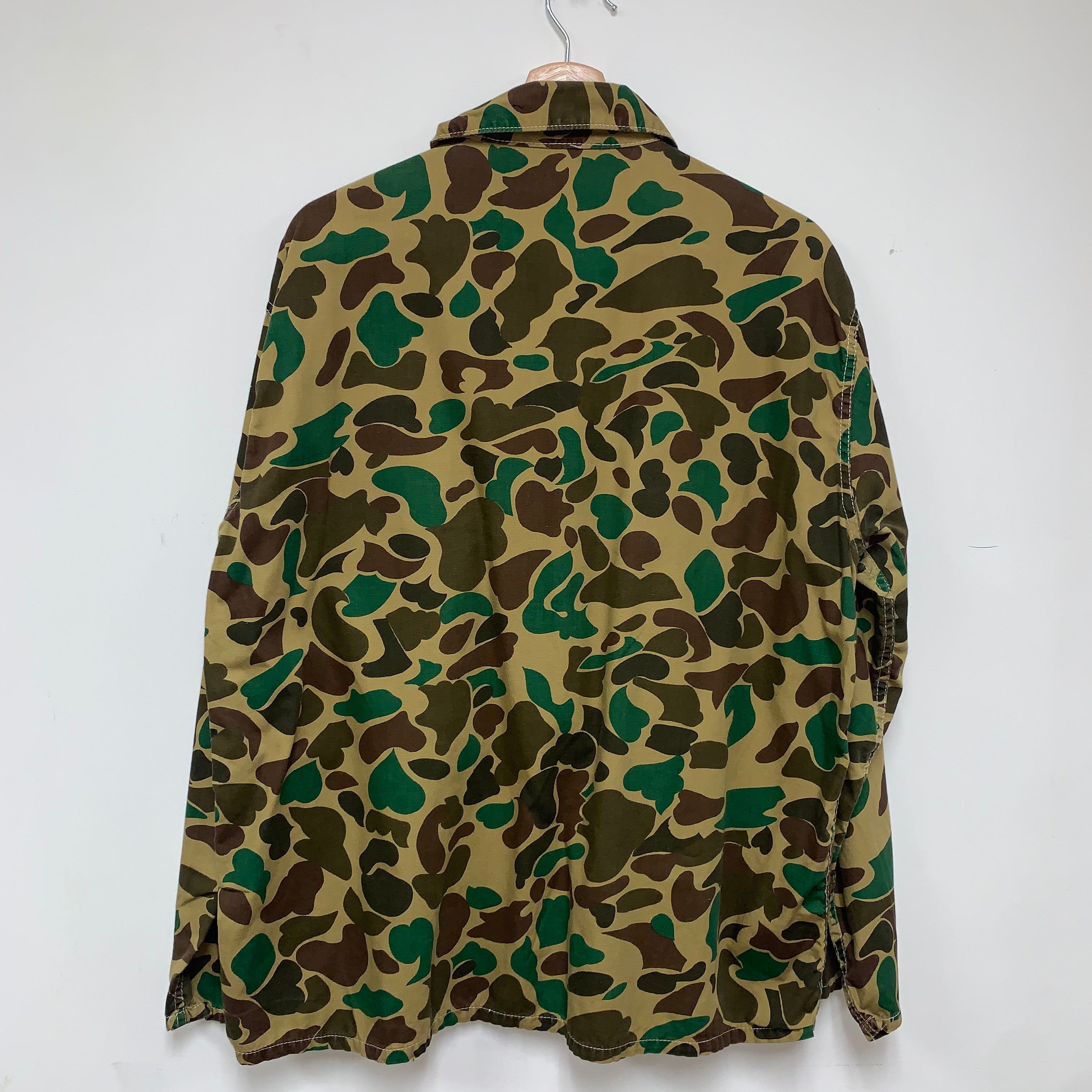 Vintage Duck Camo Lightweight Hunting Jacket: M