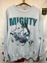 Load image into Gallery viewer, Vintage Mighty Ducks Breakthrough Disney Nutmeg Mills Grey Crewneck Sweatshirt: Large
