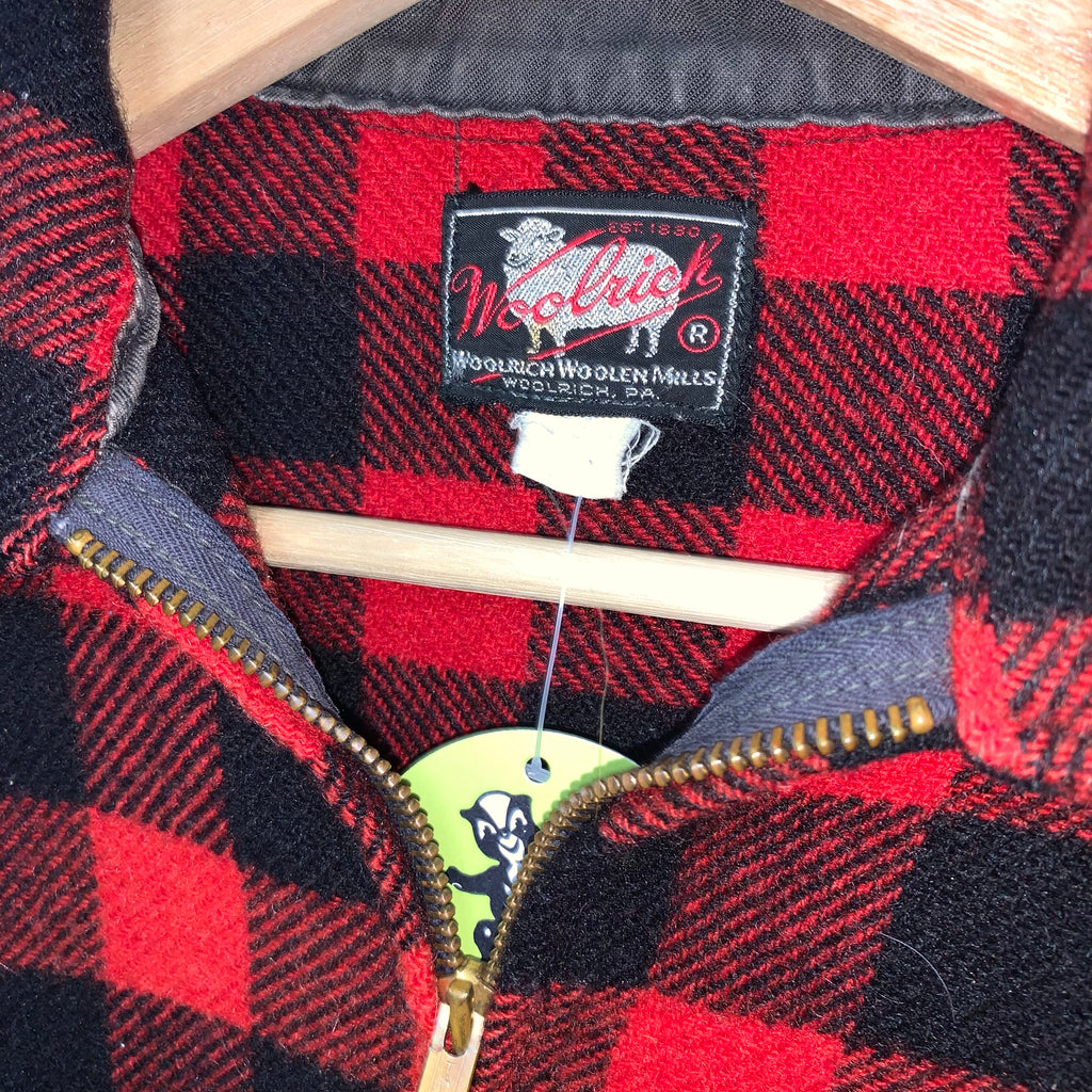 Vintage Woolrich Buffalo Plaid Zip Flannel: M