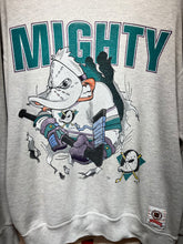 Load image into Gallery viewer, Vintage Mighty Ducks Breakthrough Disney Nutmeg Mills Grey Crewneck Sweatshirt: Large
